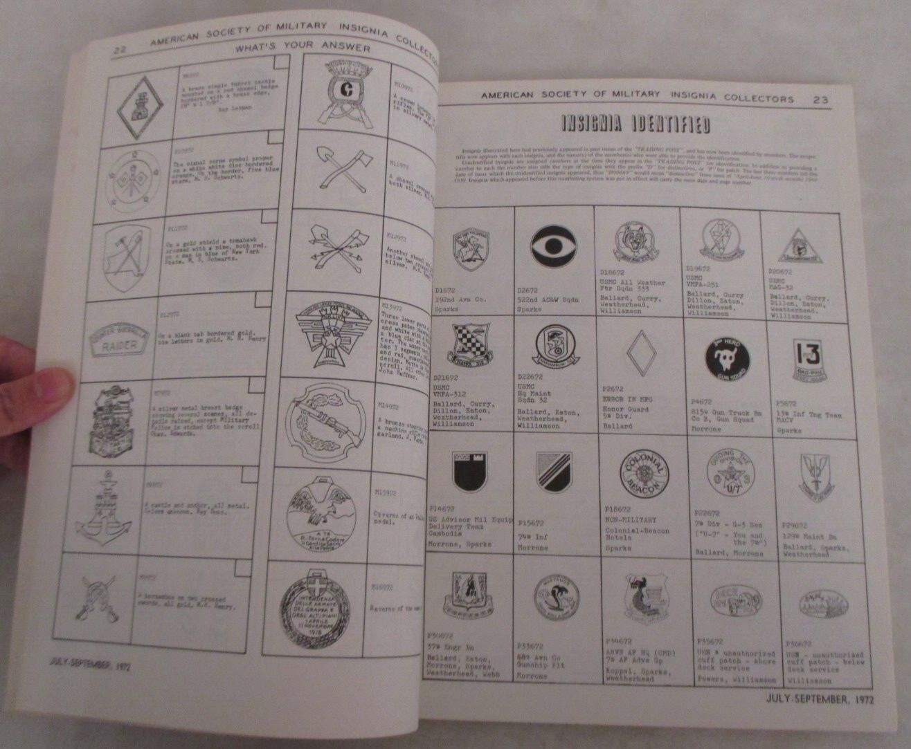 Trading Post: Distinctive Insignia of US Army Medical School (July-Sep 1972)