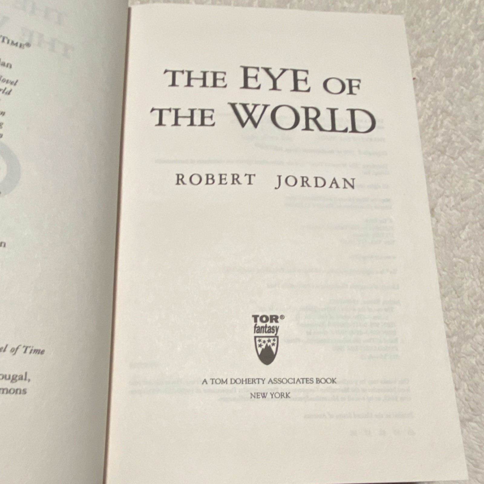 The Eye of the World Robert Jordan HC Wheel of Time Book 1 No DJ Fantasy