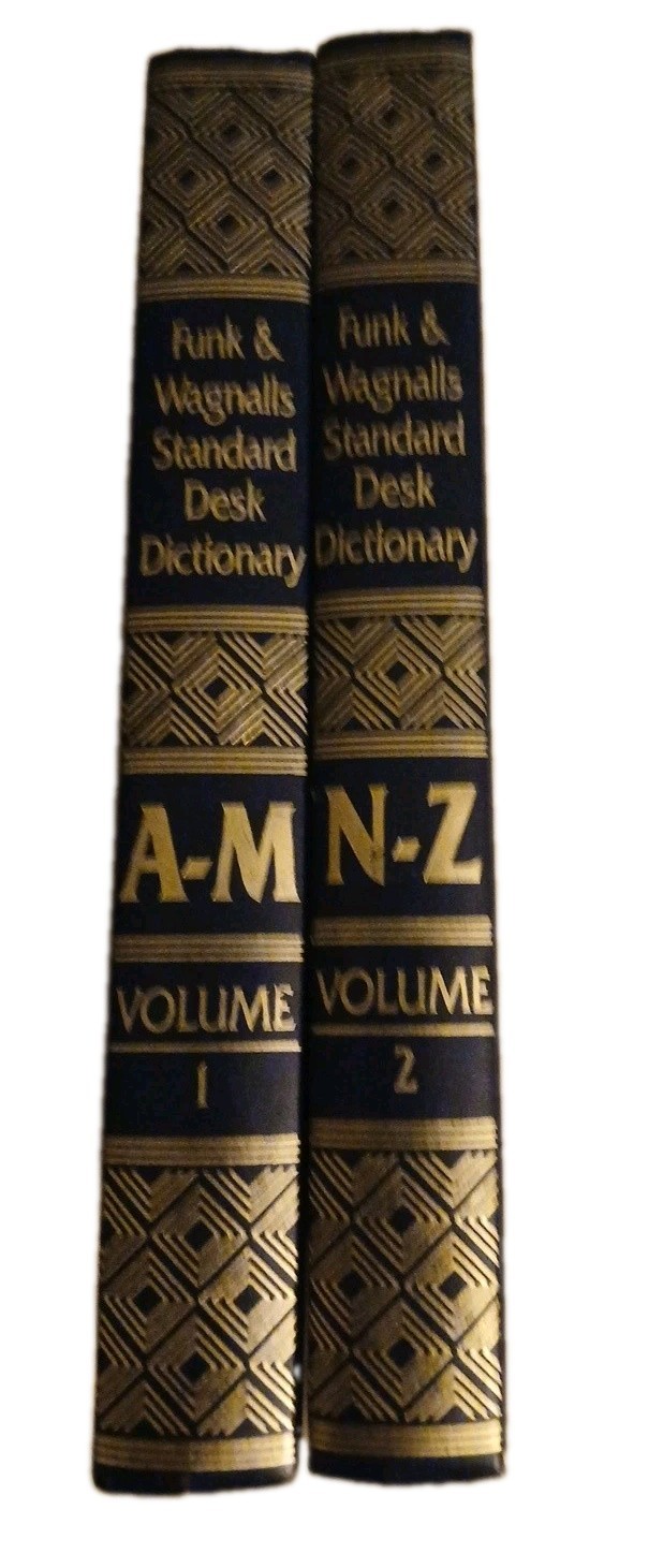 Funk and Wagnalls Standard Desk Dictionary 2 Hardcover Volume Set 1984 Edition