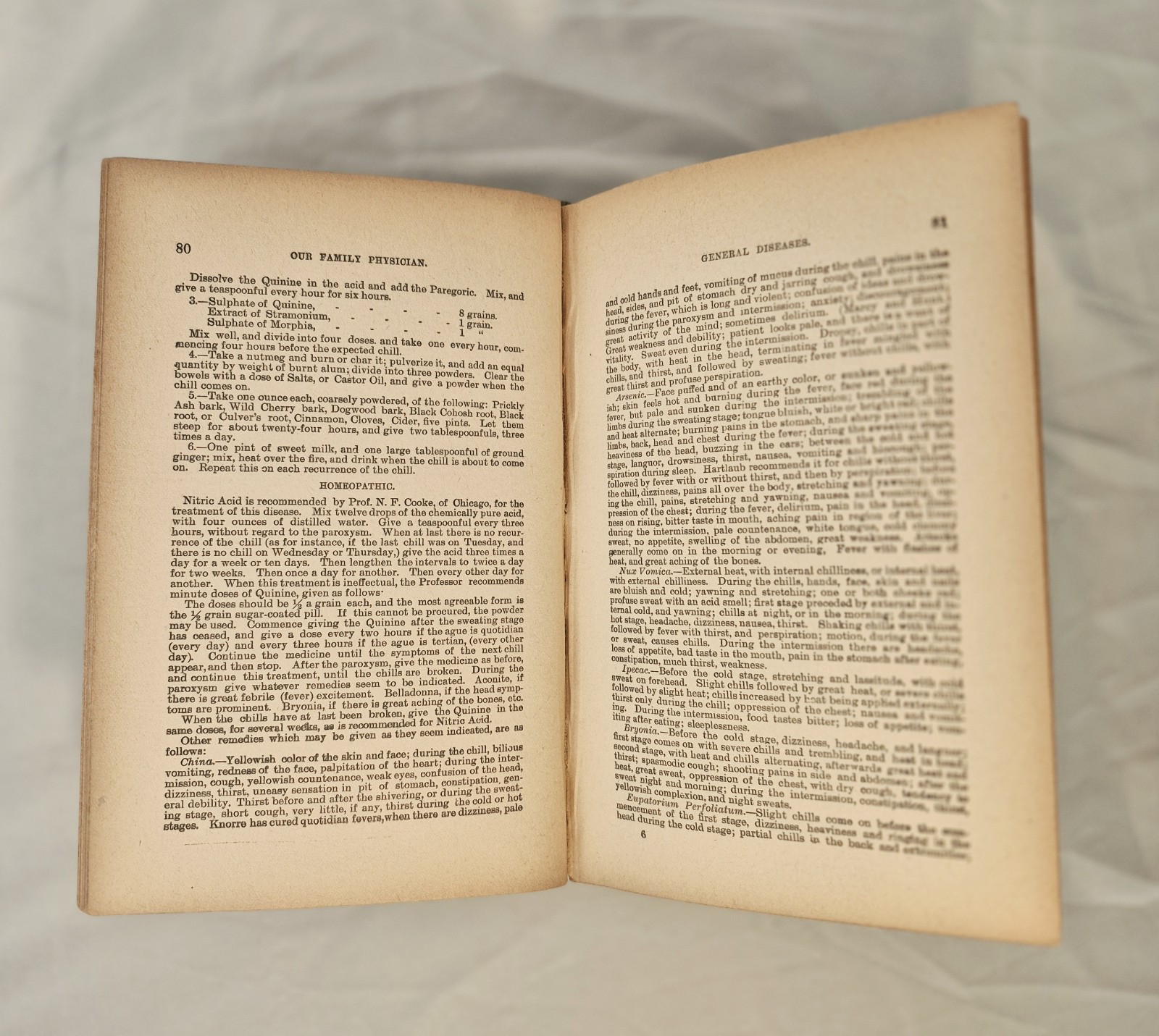 1887 Our Family Physician Book Hard Cover Medical Guide Treatment Of Disease