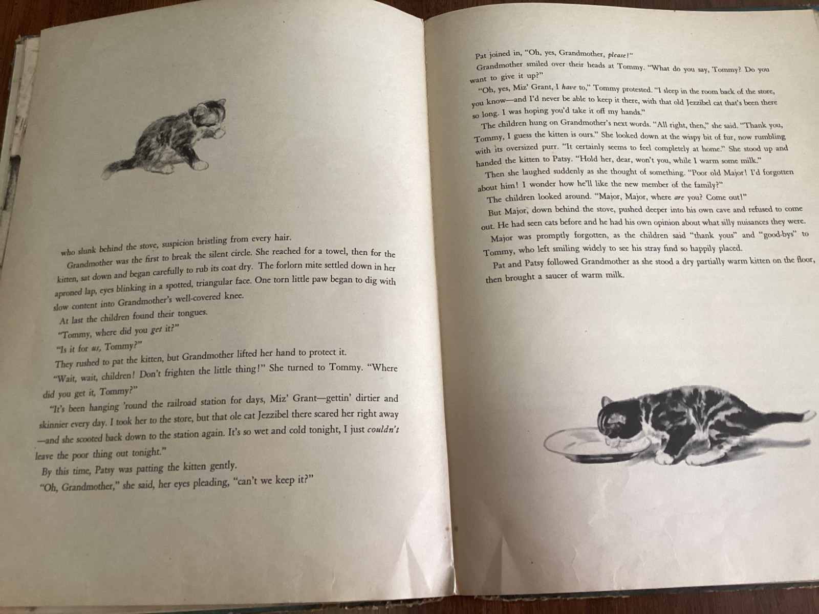 MAJOR AND THE KITTEN Helen Hoke Pictures Diana Thorne hardcover 1941 32 pages