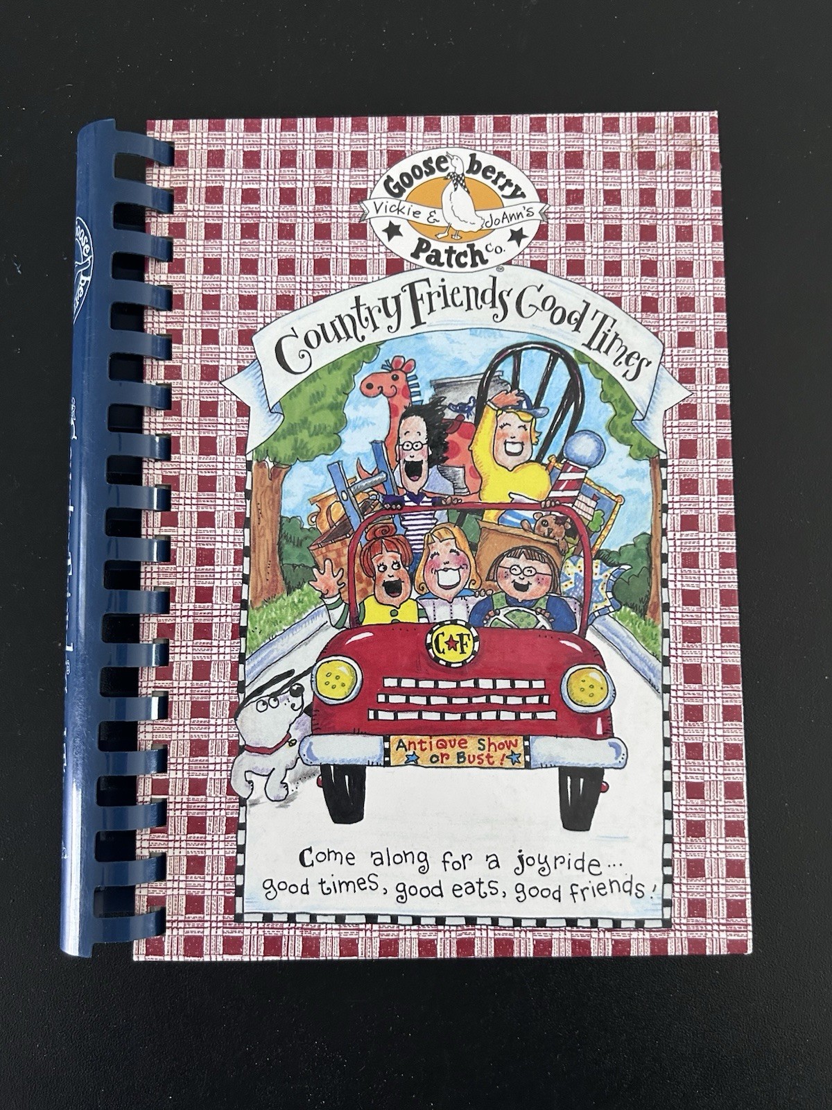 Vintage 1998 Gooseberry Patch Country Friends Good Times Book Spiral Bound HC
