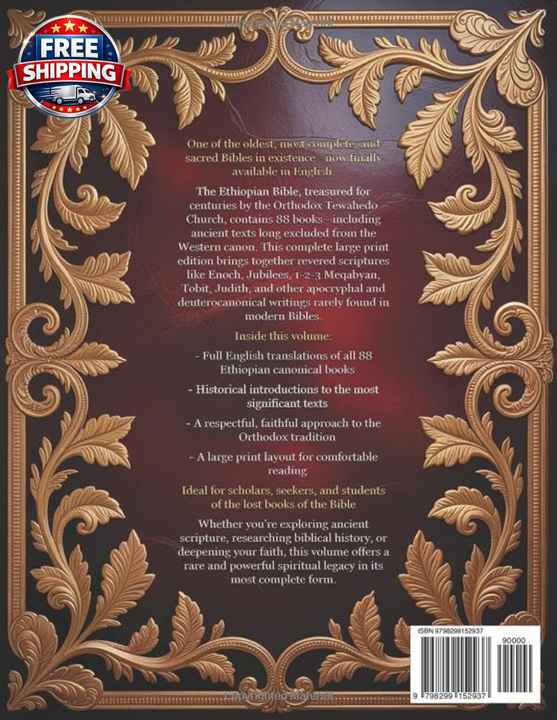 Ethiopian Bible in English – Complete Large Print Edition with All 88 Books
