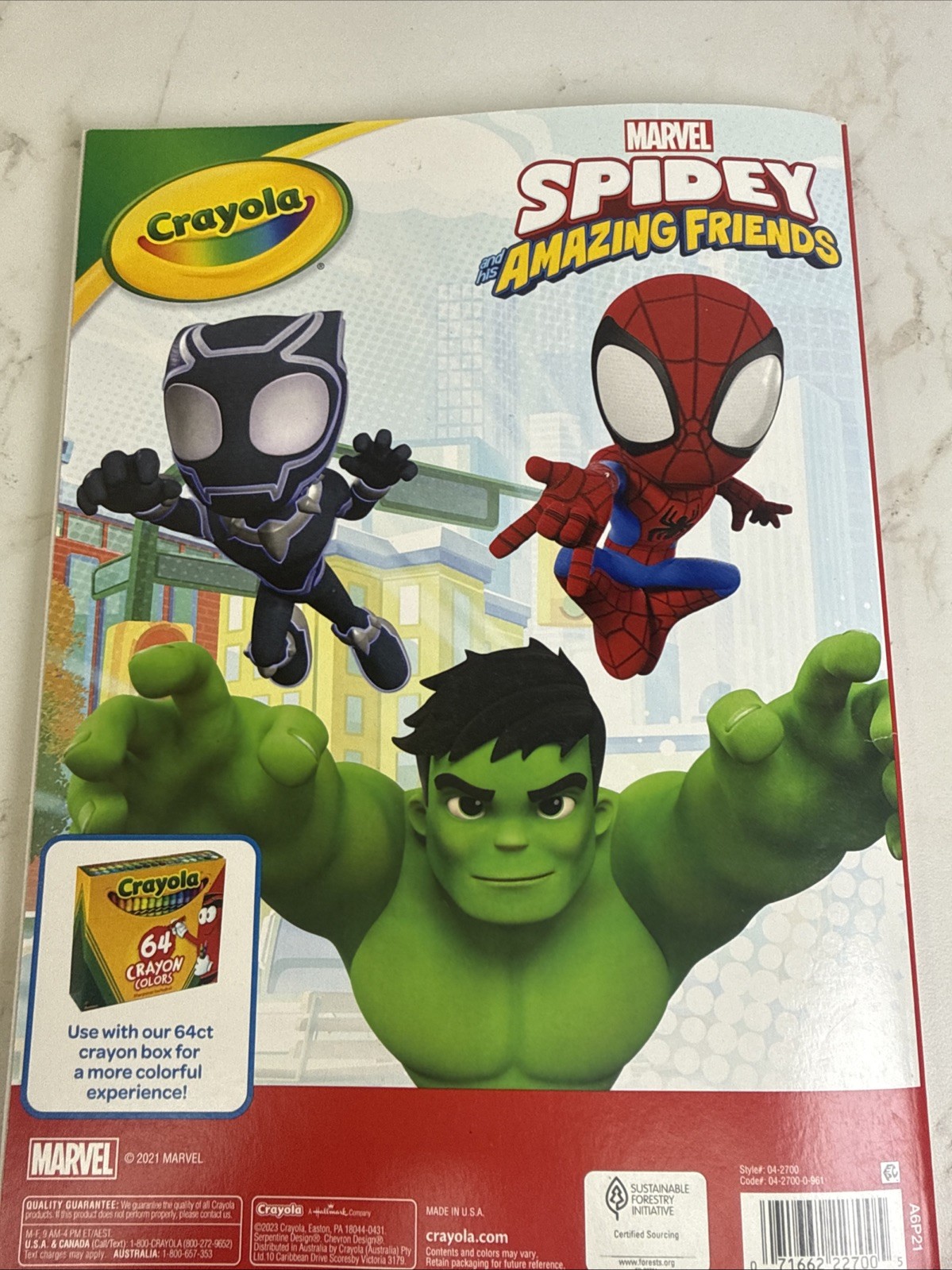 Crayola Spidey His Amazing Friends Coloring Book 96 Pages Comic Marvel Stickers