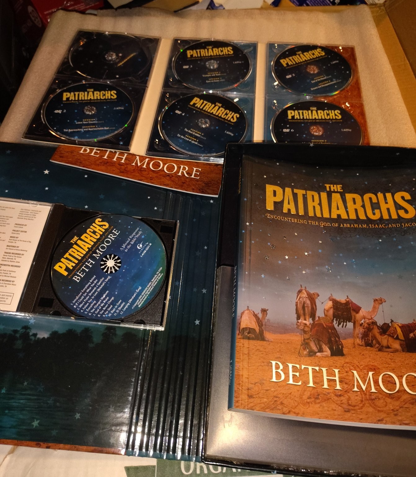 The Patriarchs Beth Moore Bible Study Leader Kit DVDs CD Member Guide LifeWay