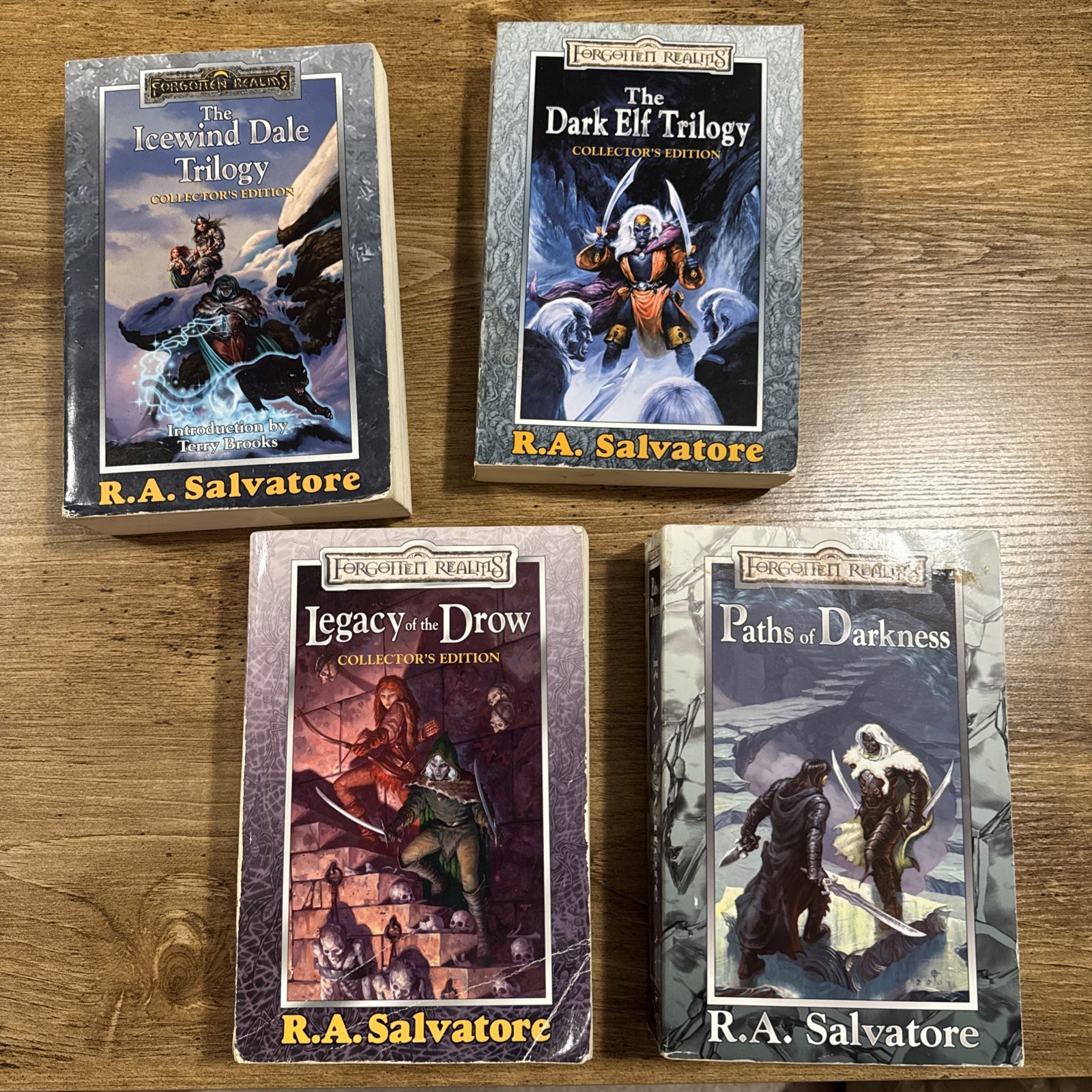 4 R.A. Salvatore Collectors Edition PB Books Dark Elf Icewind Dale Legacy Paths