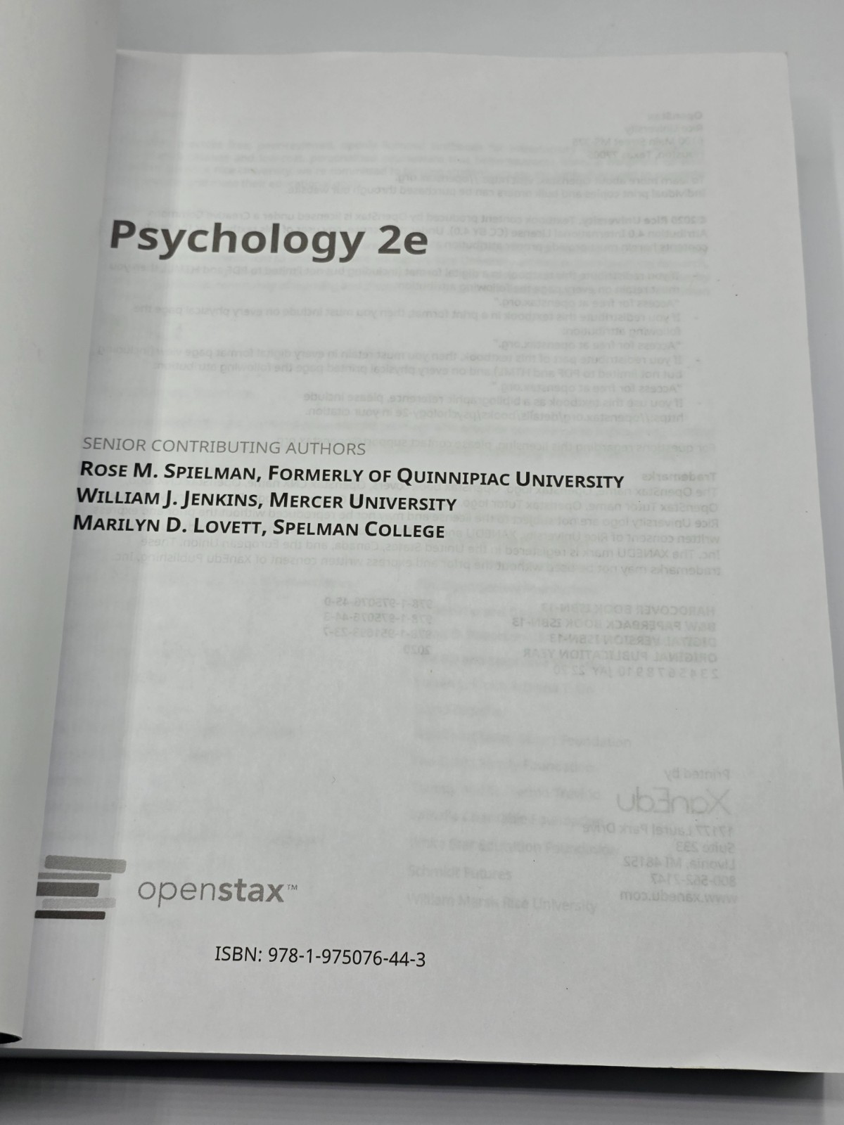Psychology 2e: Official OpenStax PAPERBACK GOOD