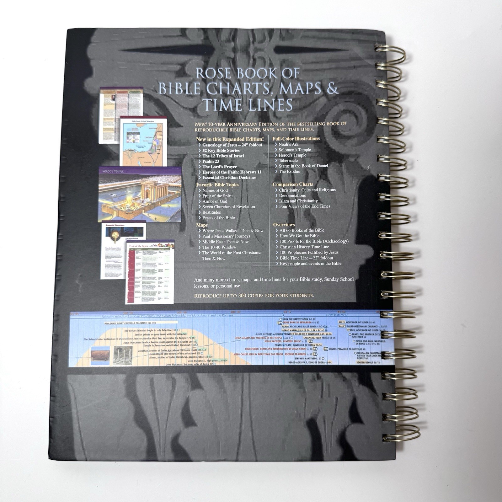 Rose Book of Bible Charts Maps and Time Lines Spiral Bound
