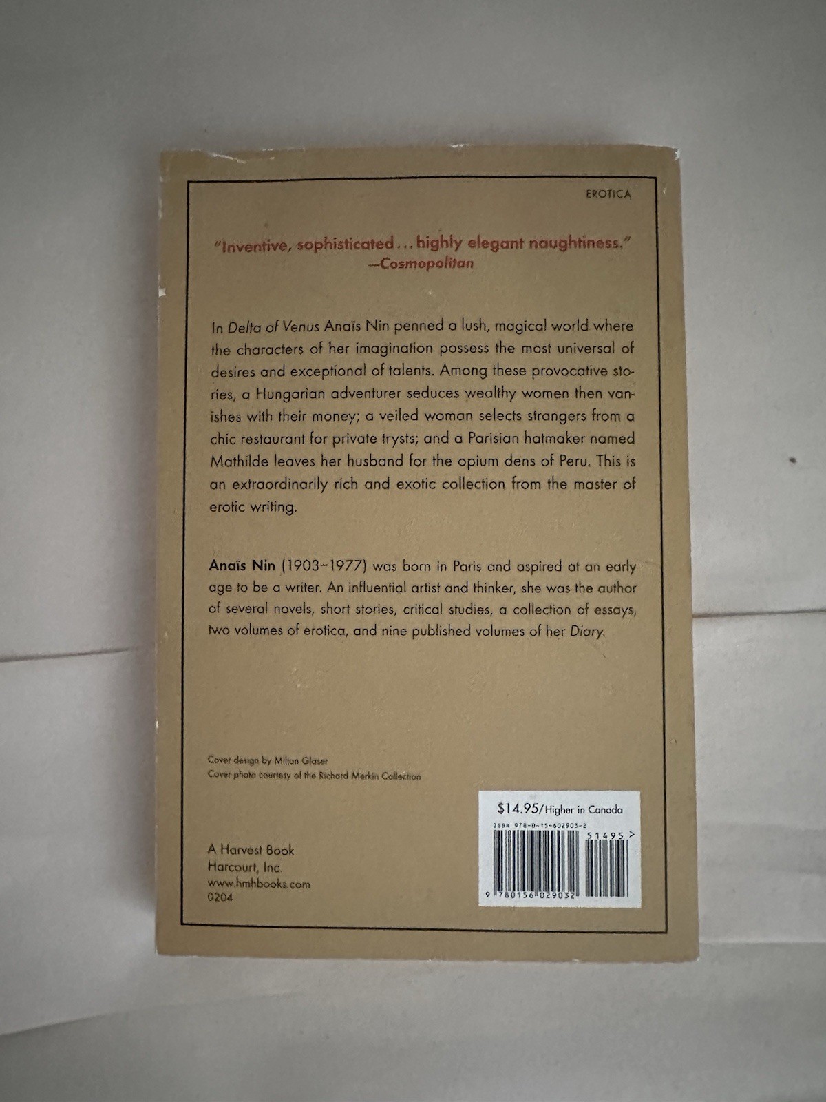 Delta Of Venus | Anais Nin | Softcover Erotica Compilation Book