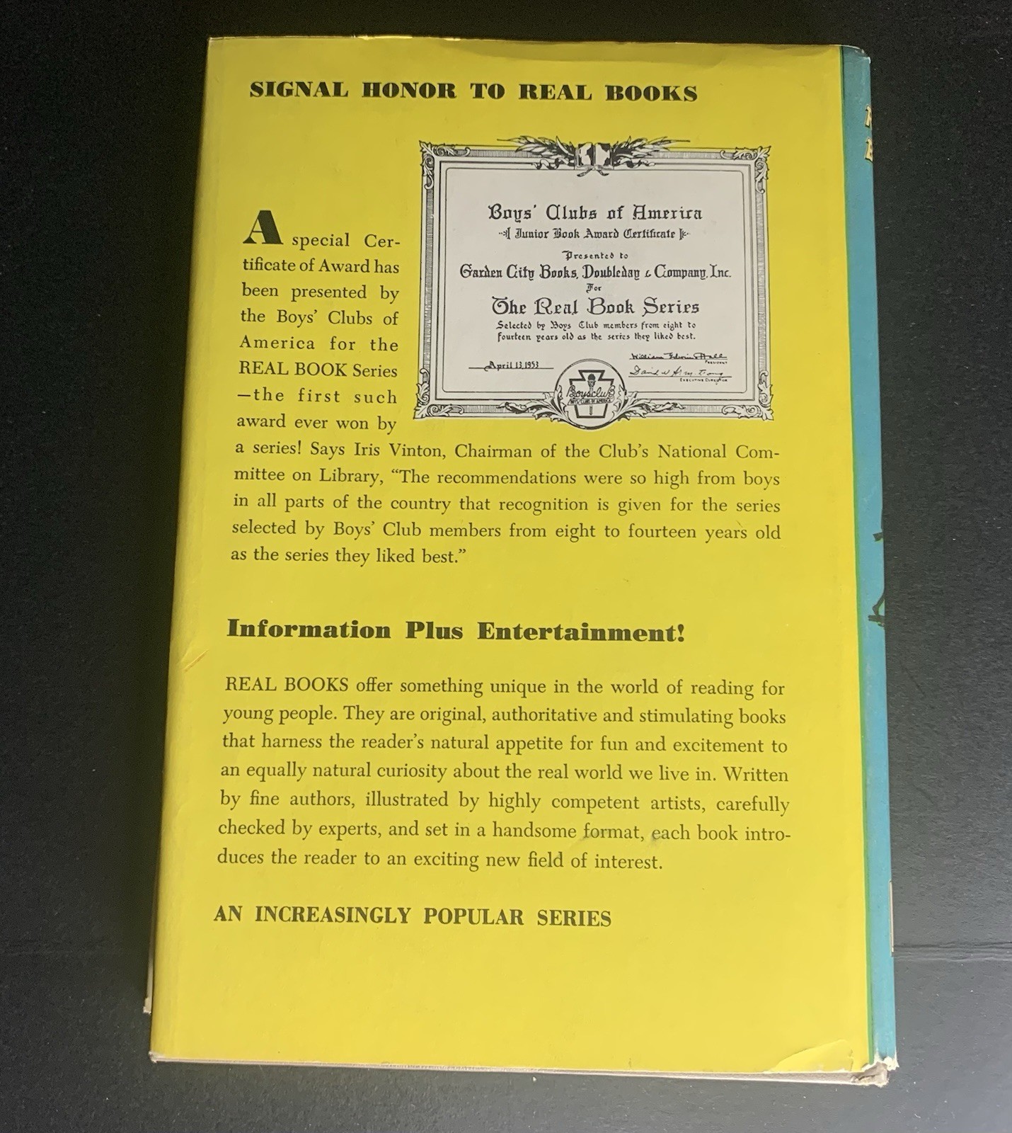 Vintage 1950s “The Real Book About…” Nonfiction Children’s Books Lot of 11