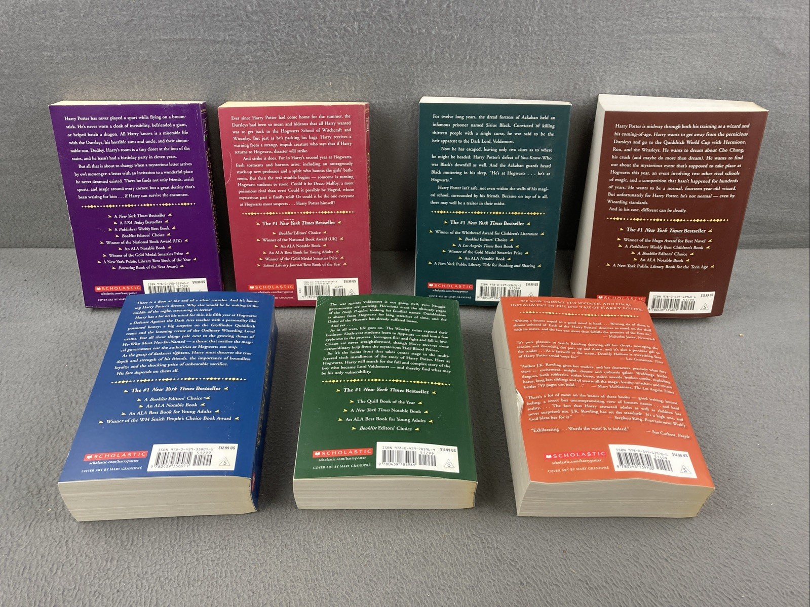 Harry Potter Paperback Boxset #1-7 by J. K. Rowling (2009, Hardcover) Complete