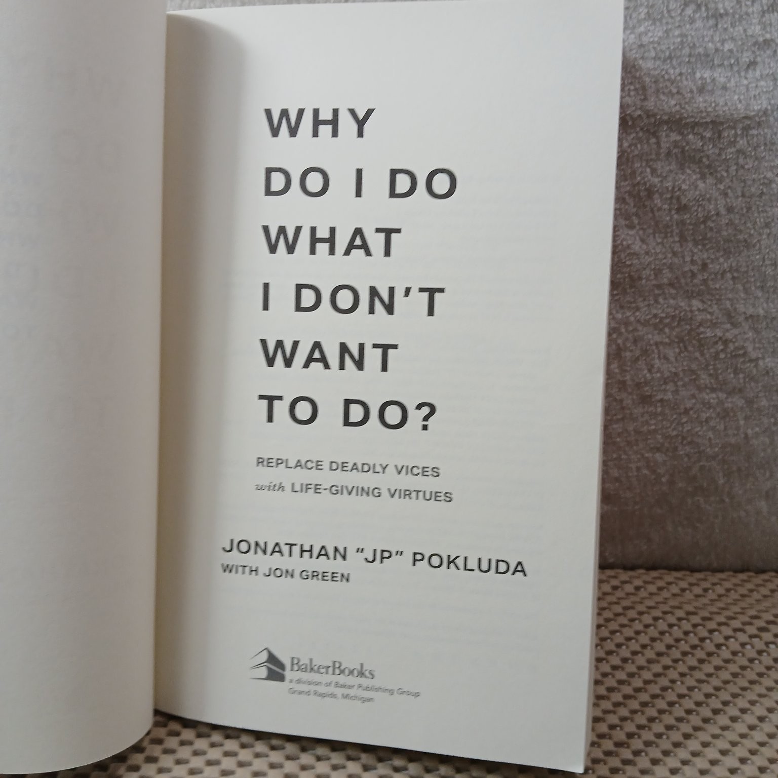 Why Do I Do What I Don’t Want To Do? Pokluda 2023 1st Print Inscribed Christian