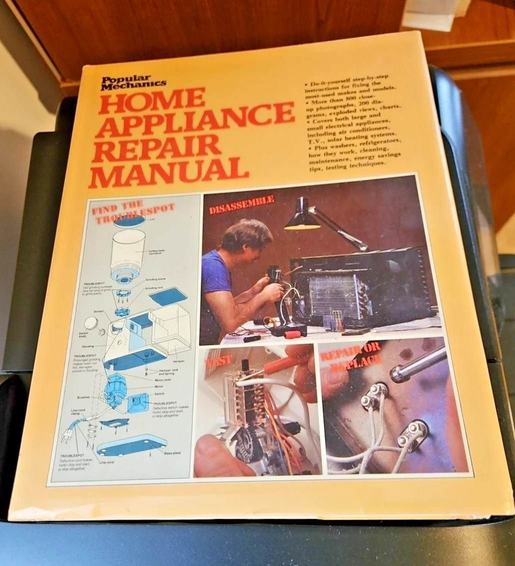Vintage Popular Mechanics Home Appliance Repair Manual Hardcover 1981