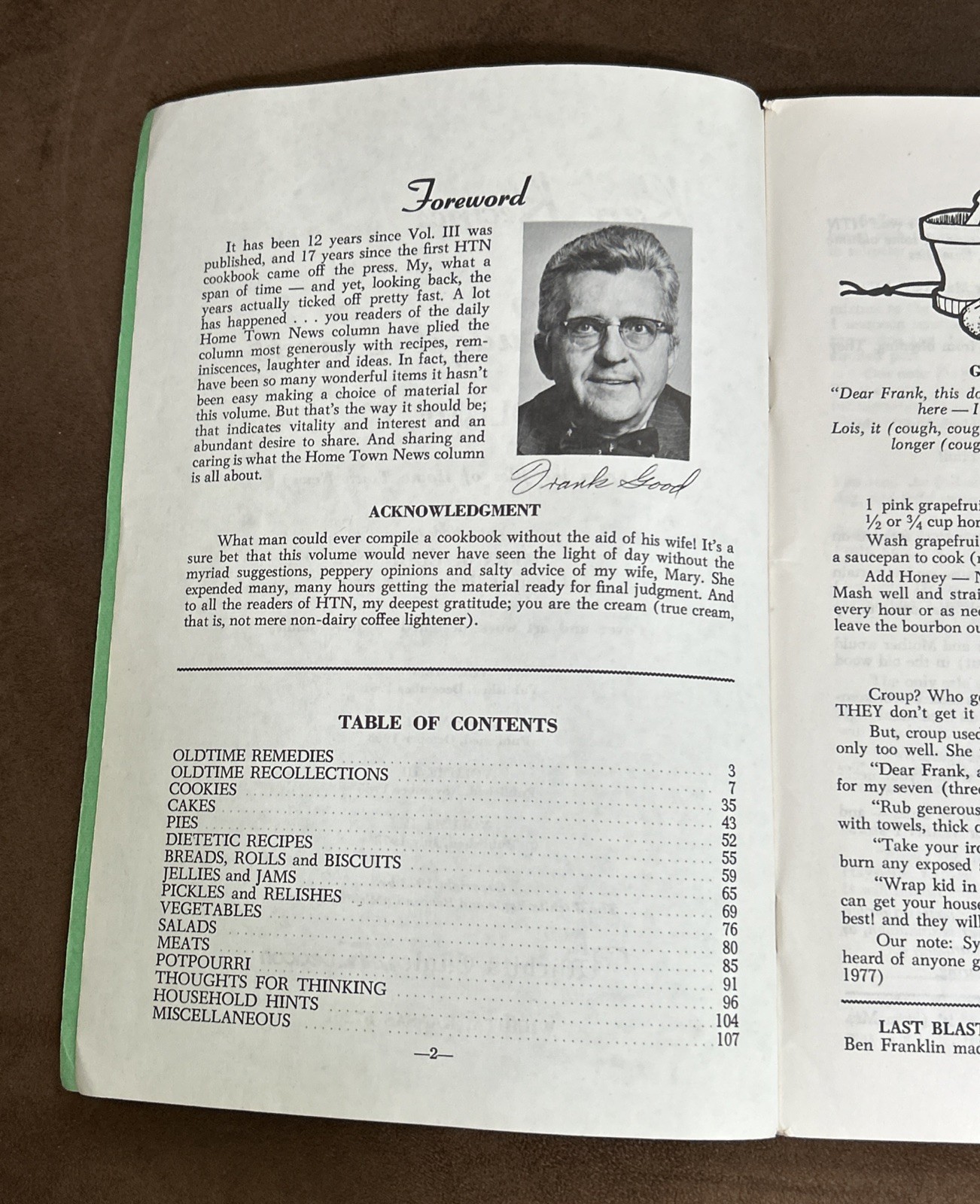 Vintage Home Town News RARE RECIPES & BUDGET SAVERS Vol. IV 112 pages c. 1978