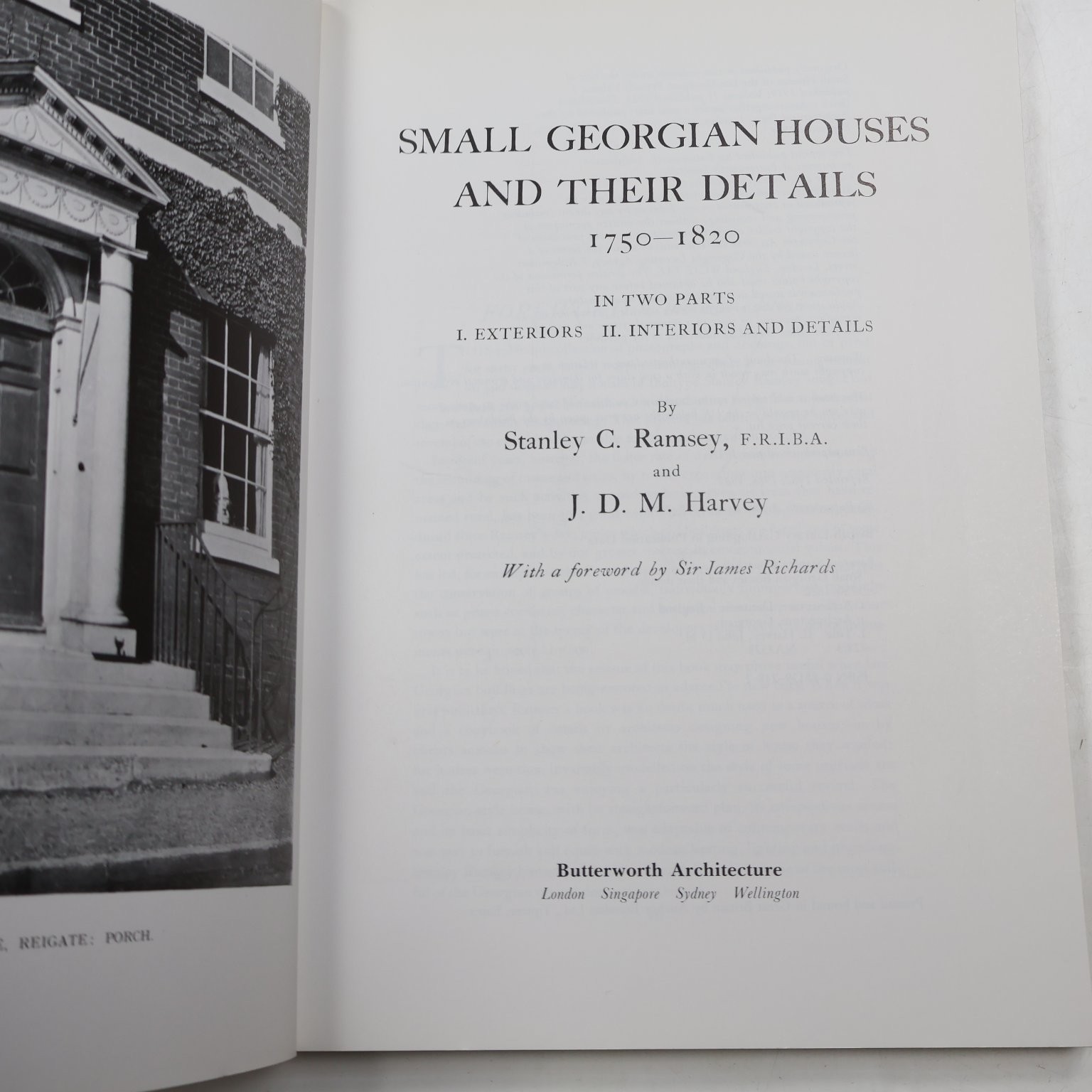 Small Georgian Houses & Details 1750-1820 Ramsey Harvey Architecture 1988