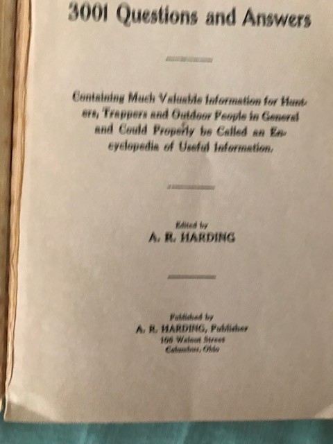 3001 Questions and Answers by A.R. Harding 1941 RARE