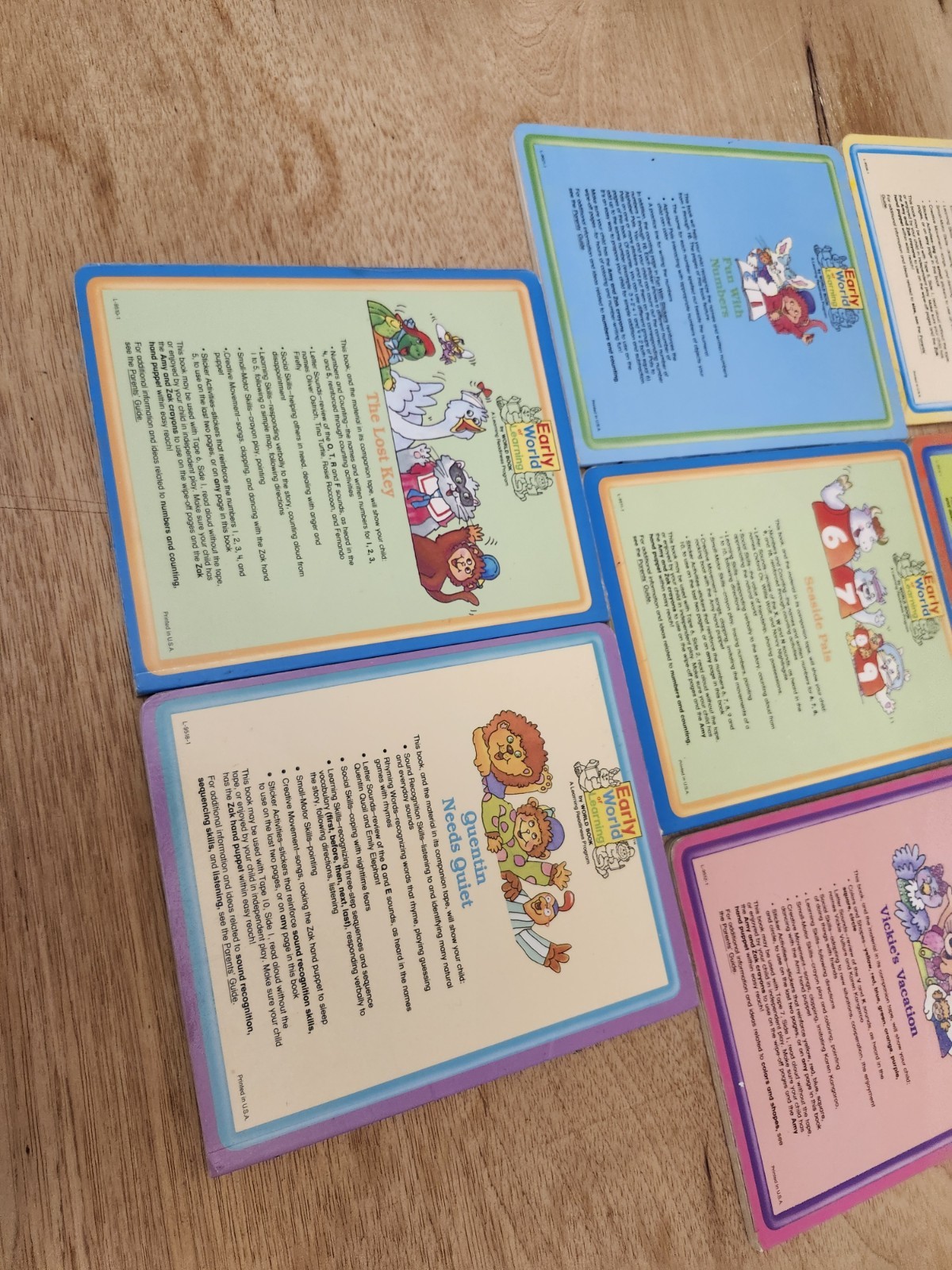 Early World Of Learning Book Set – 1987 World Inc Readers Education Lot (8)