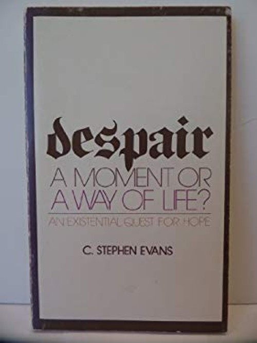 Despair : A Moment or a Way of Life? Paperback C. Stephen Evans