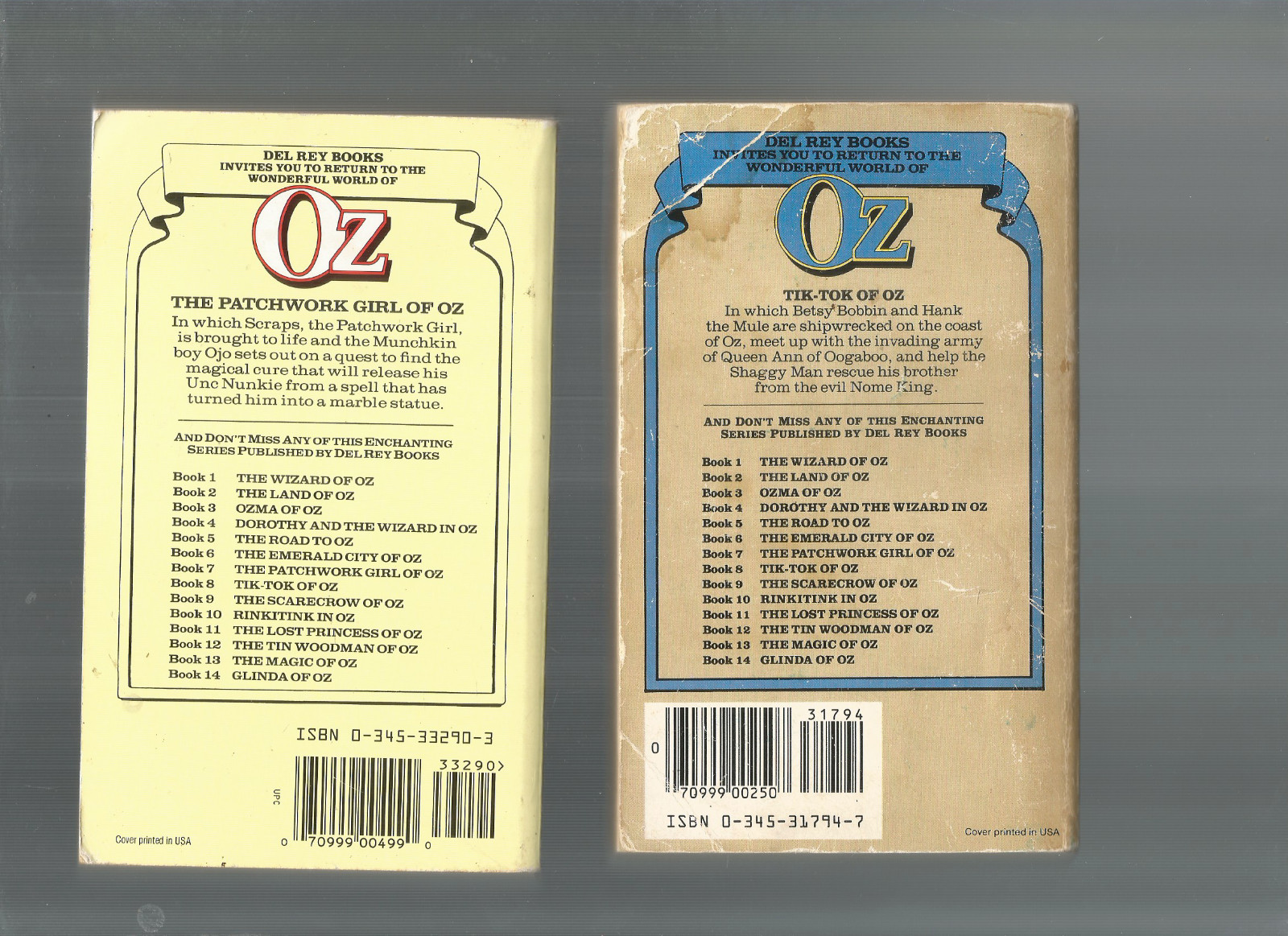 L.FRANK BAUM (3 PB) #7-8-12 (PATCHWORK GIRL OF OZ +TIK-TOK OF OZ+TIN WOODMAN OZ