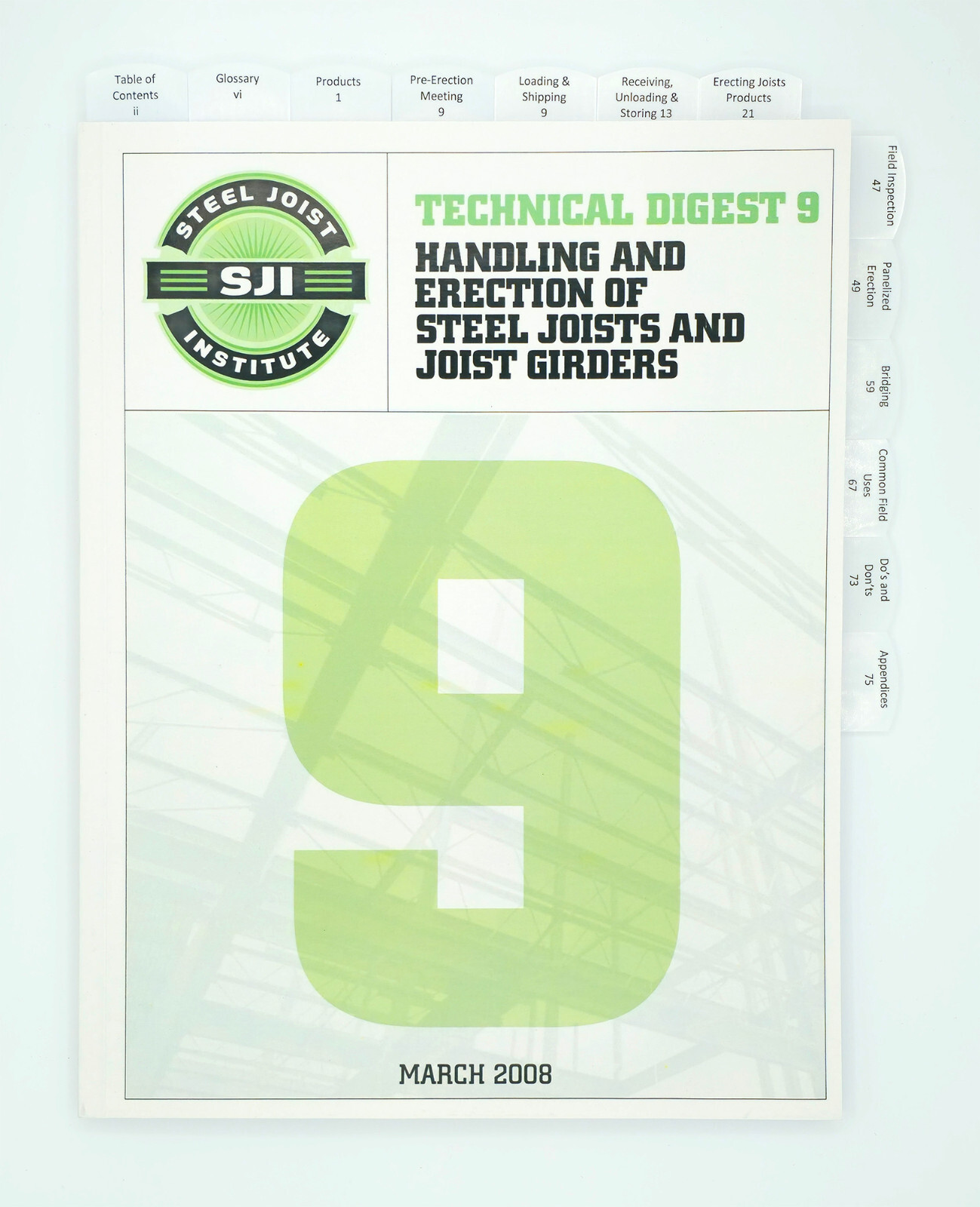 Highlighted and Tabbed – Technical Digest 9 – Steel Joists and Joist Girder SJI