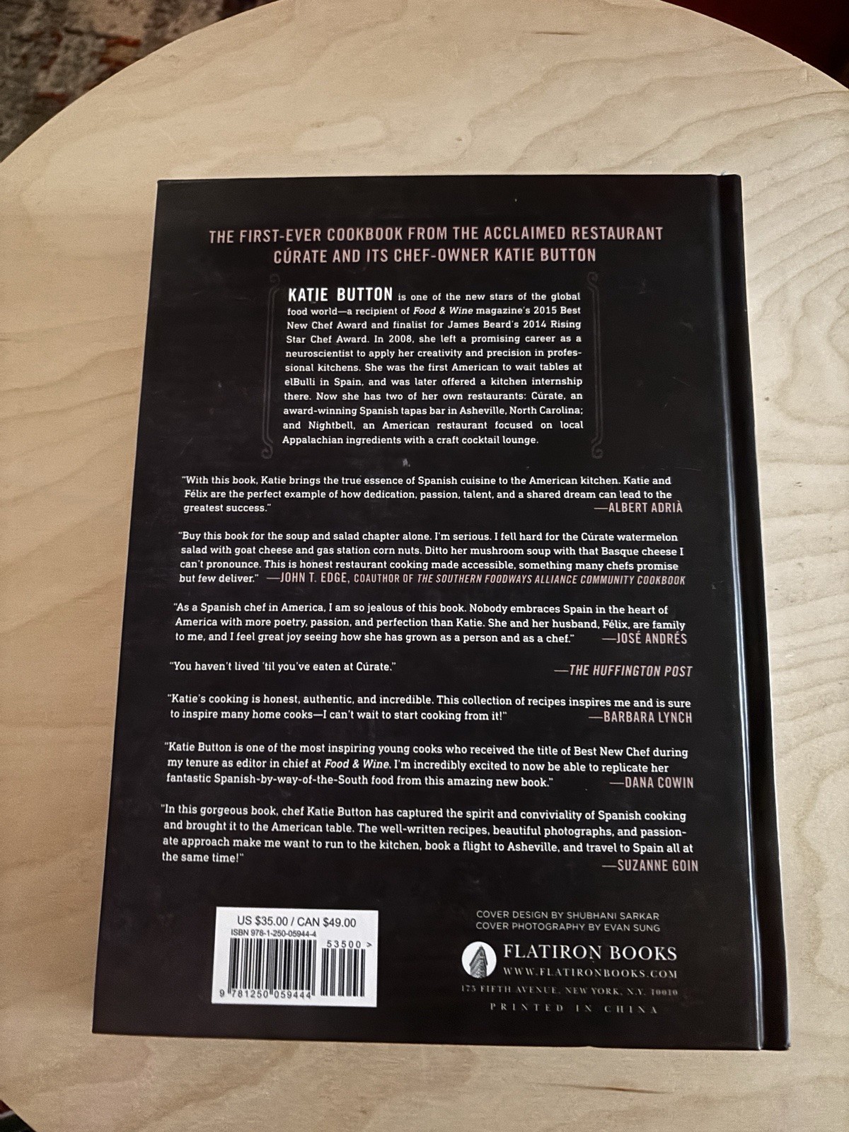 Flatiron Books Cúrate by Katie Button Hardcover Spanish Cookbook