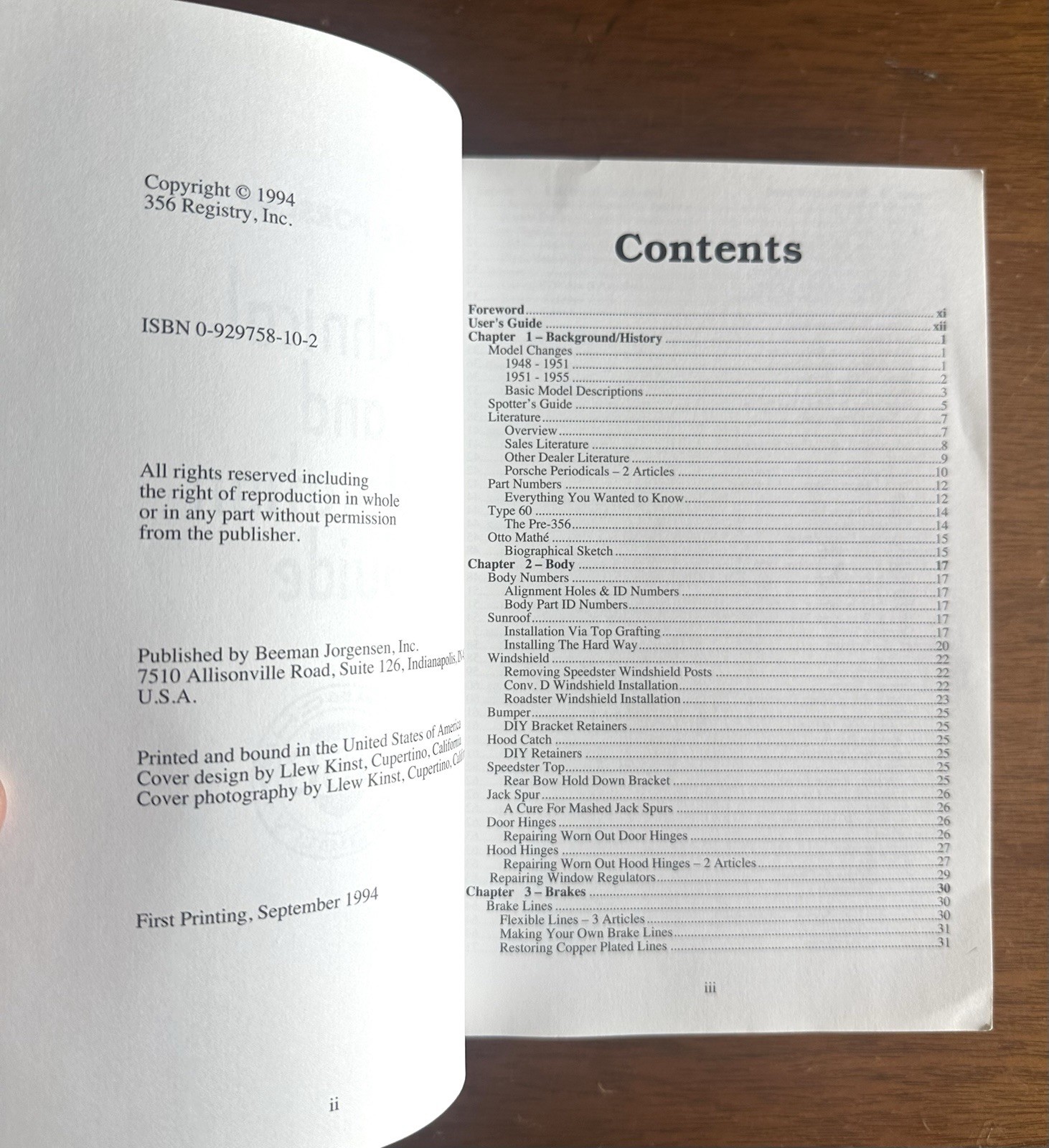 356 Porsche Technical & Restoration Guide by 356 Registry Softcover Ed 1994