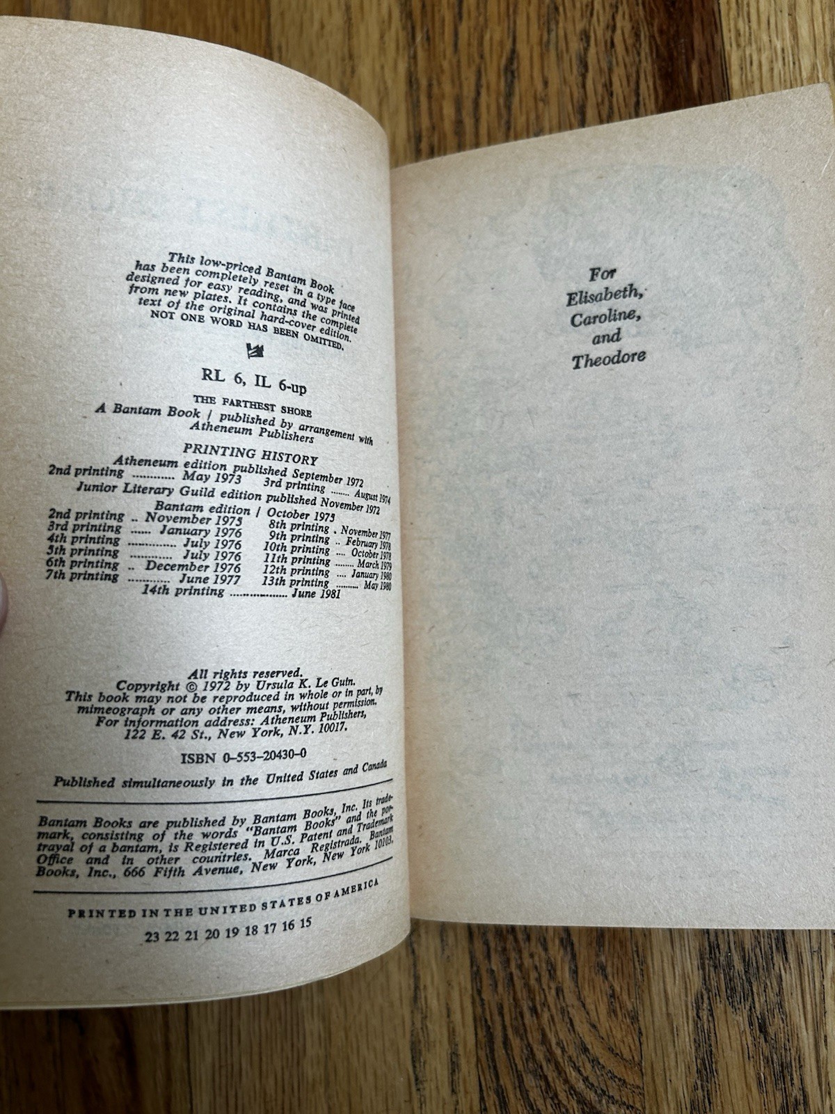 The Farthest Shore by Ursula K. Le Guin (1981, Paperback)