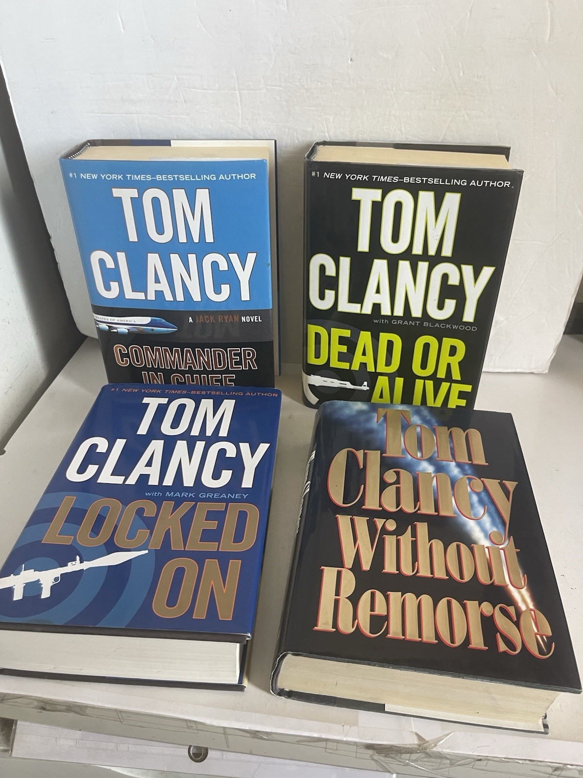 Tom Clancy lot 10 Books Hardcover Dust Jacket Mixed Titles & Years