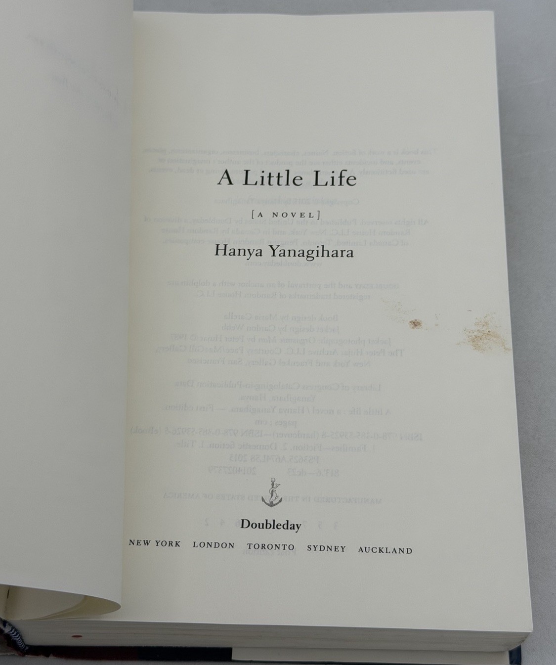 A Little Life by Hanya Yanagihara (2015, Hardcover) First Edition/Print, 1st/1st