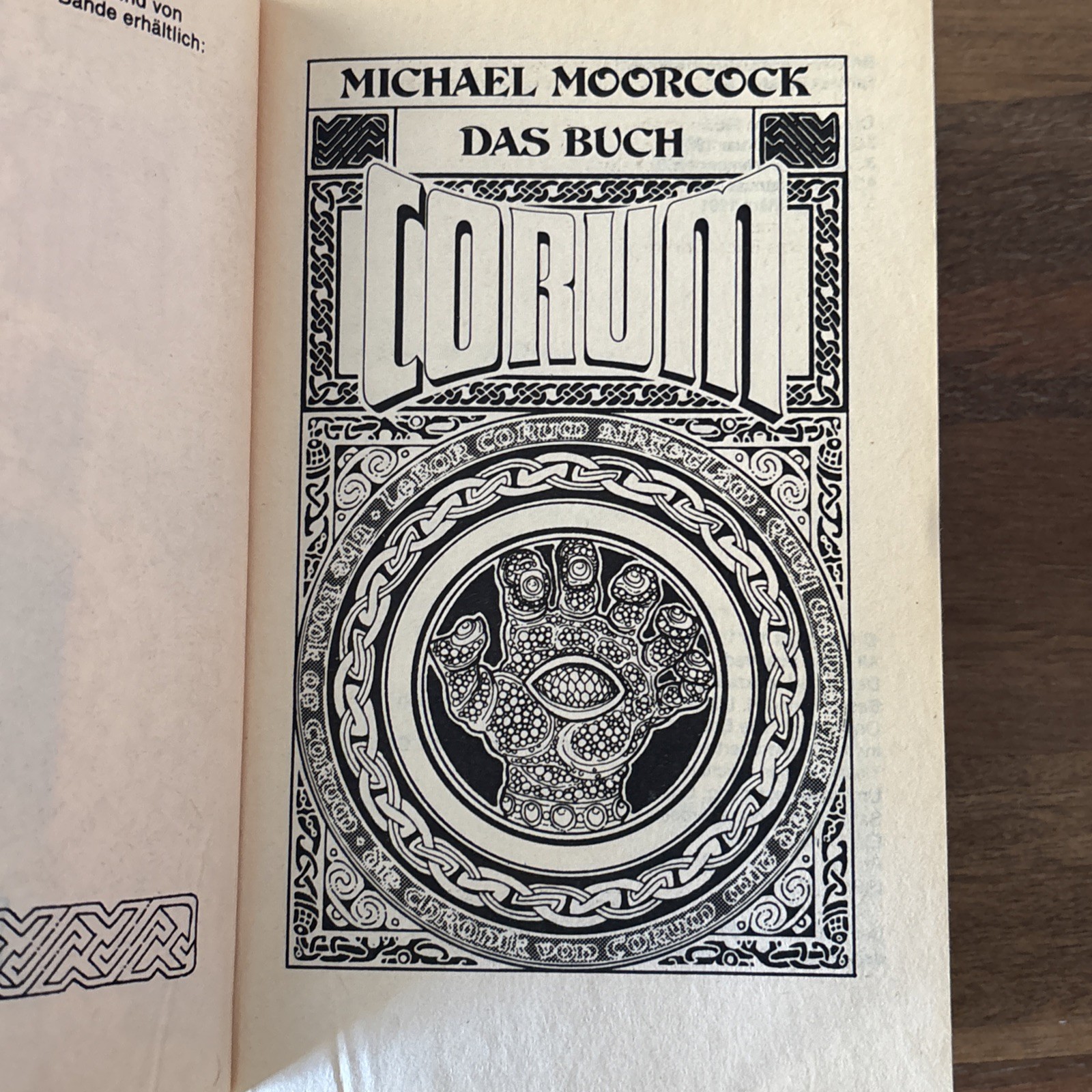The Chronicles Of Corum By Moorcock, German Book 3 Books Complete Bastei Lubbe