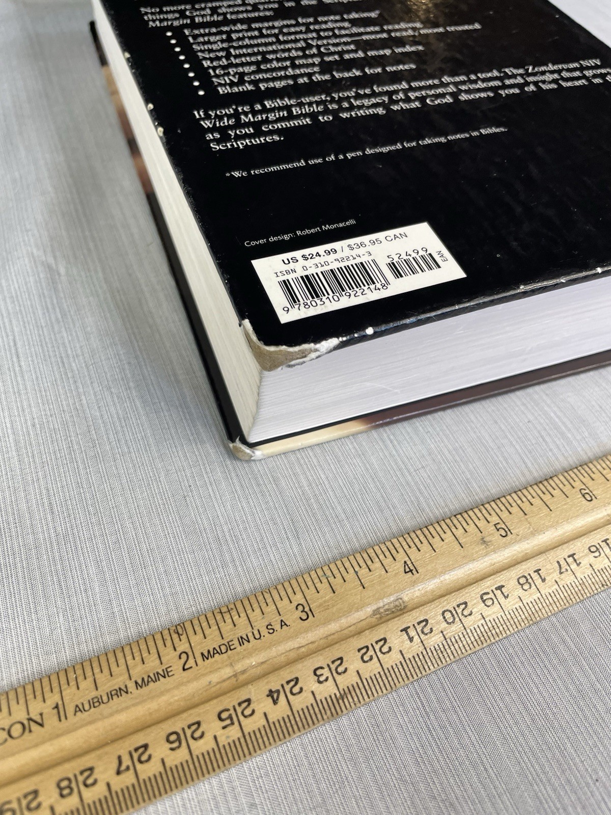 Zondervan NIV Wide Margin Bible by Zondervan Staff (2001, Hardcover) **Good**