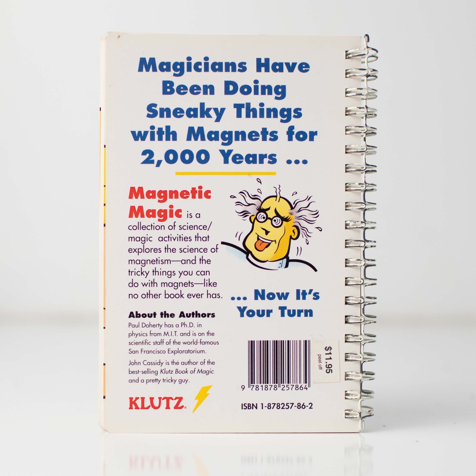 Klutz Magnetic Magic Book Paul Doherty John Cassidy Spiral Activity Science Book