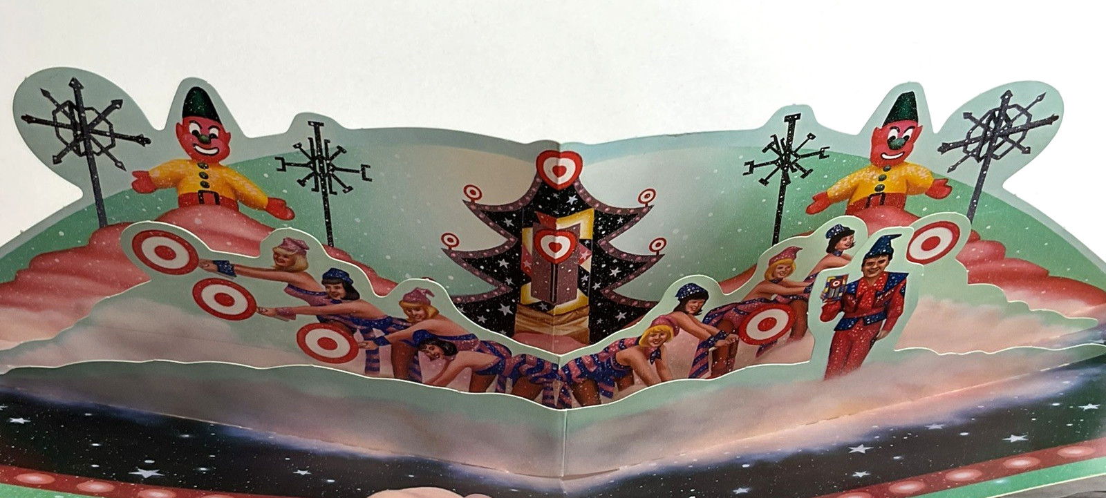 Pop Up Panorama SANTA CLAUS THE MOVIE By Dan Kirk Hardcover Book 3D Scenes 1985