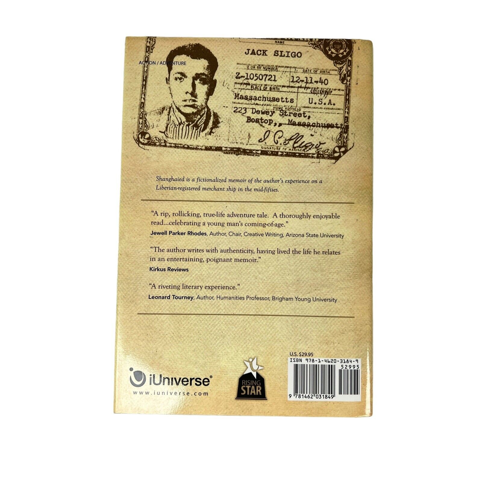 Shanghaied by David Paul Collins Hardcover Book And Dust Jacket