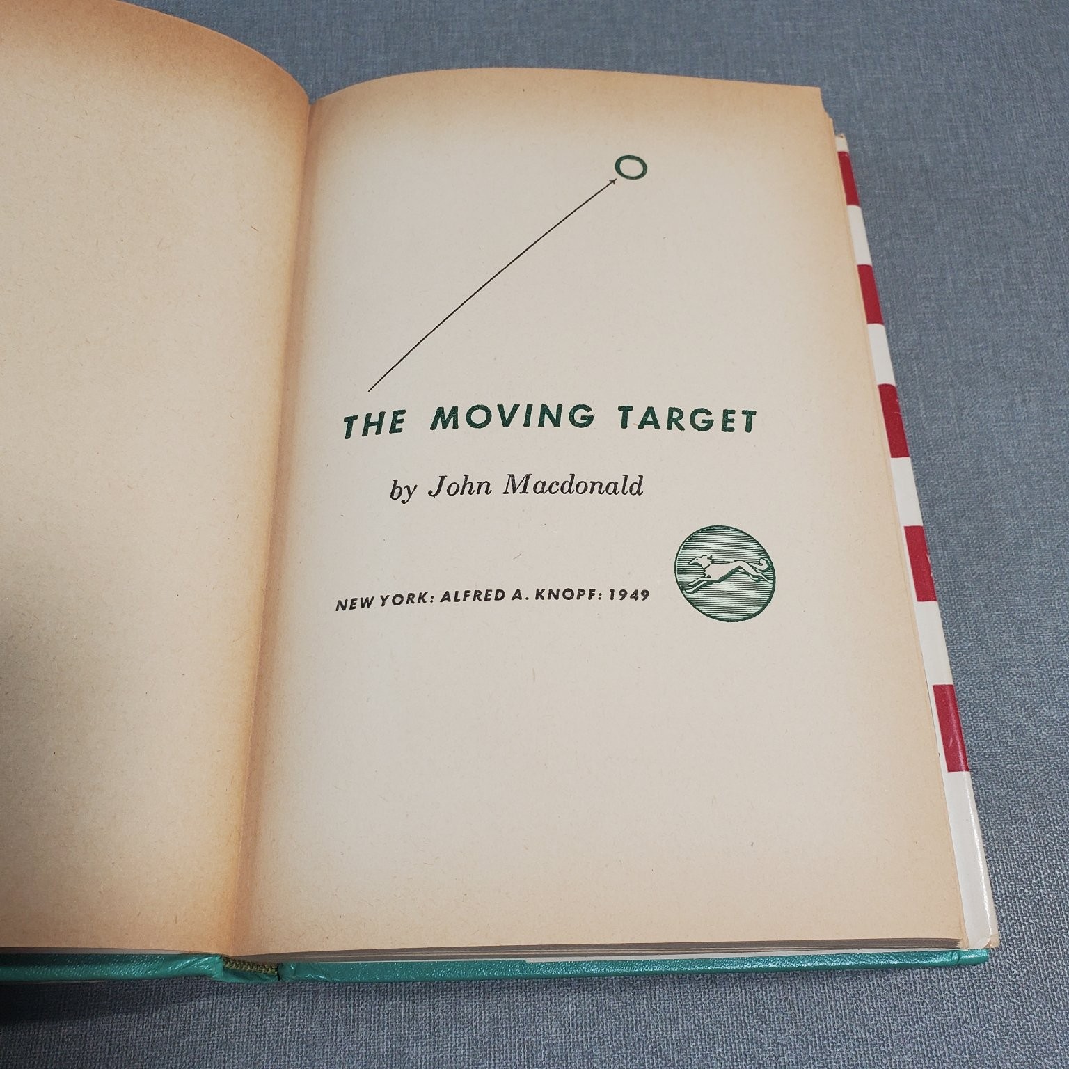 The Moving Target John Macdonald 1949 Book Club Edition Suspense Alfred A. Knopf