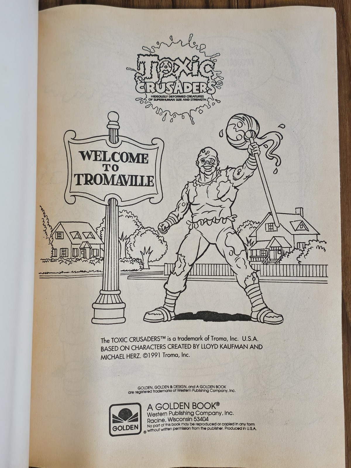 Vtg 1991 Toxic Crusaders Big Coloring Book Golden NOS Unused 90s