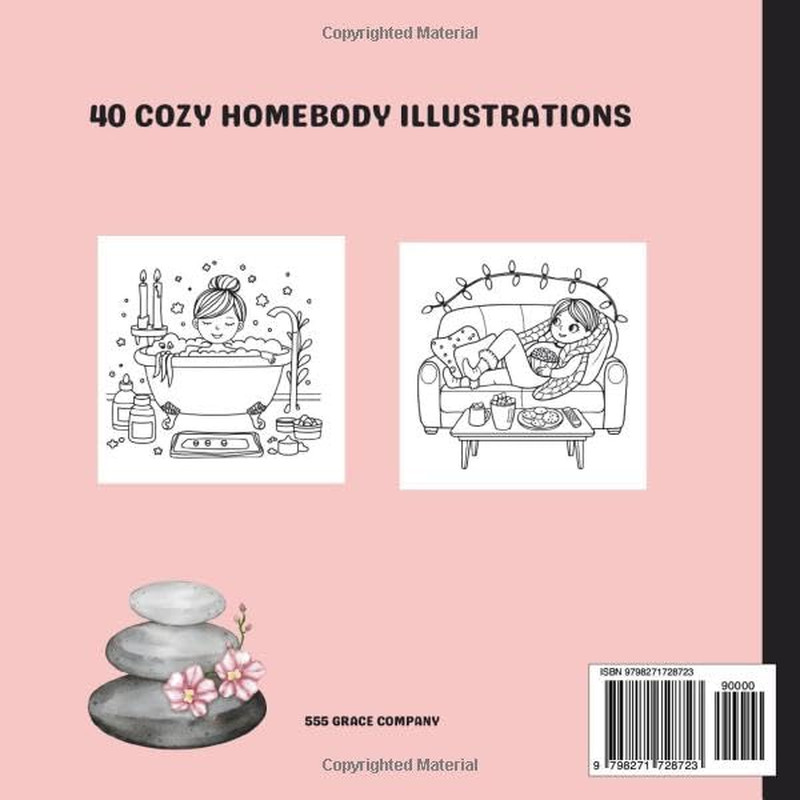 Cozy Girl Homebody Coloring Book: Relaxing Cozy Girl Moments Coloring Book