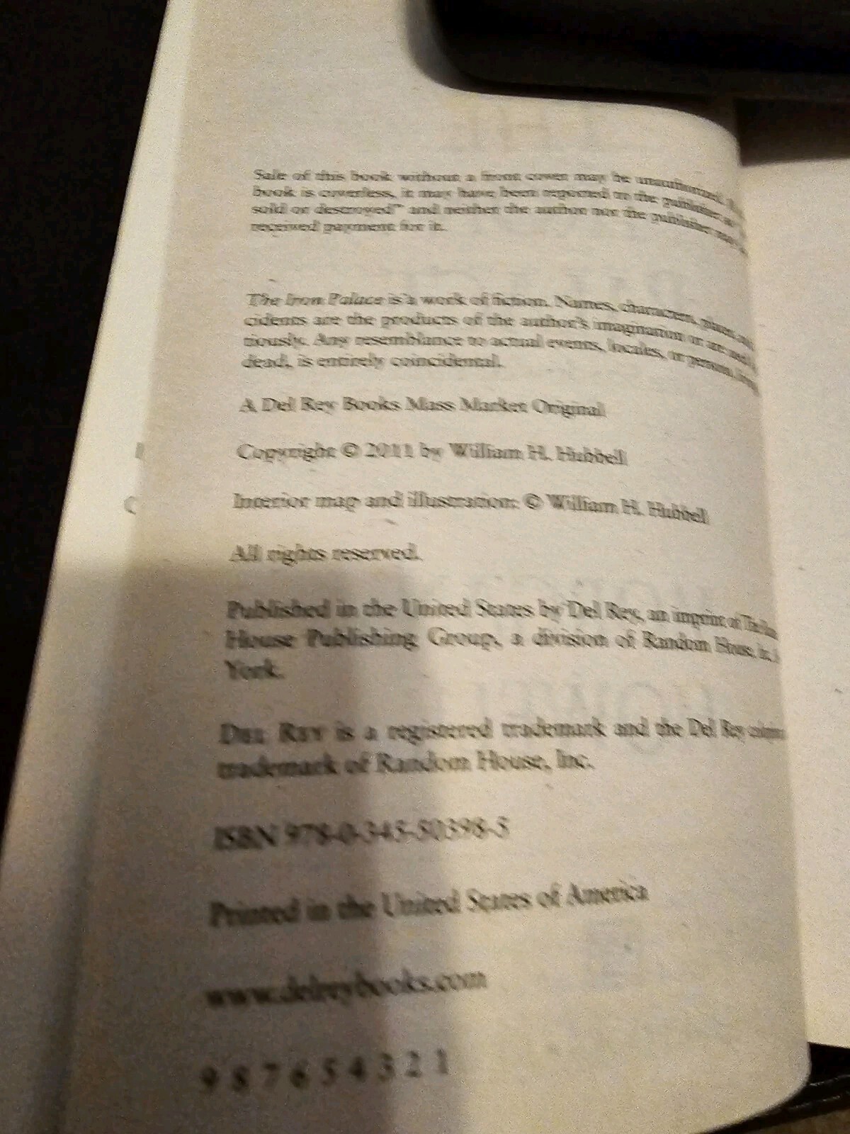 The Iron Palace The Shadowed Book # 3 Signed Paperback