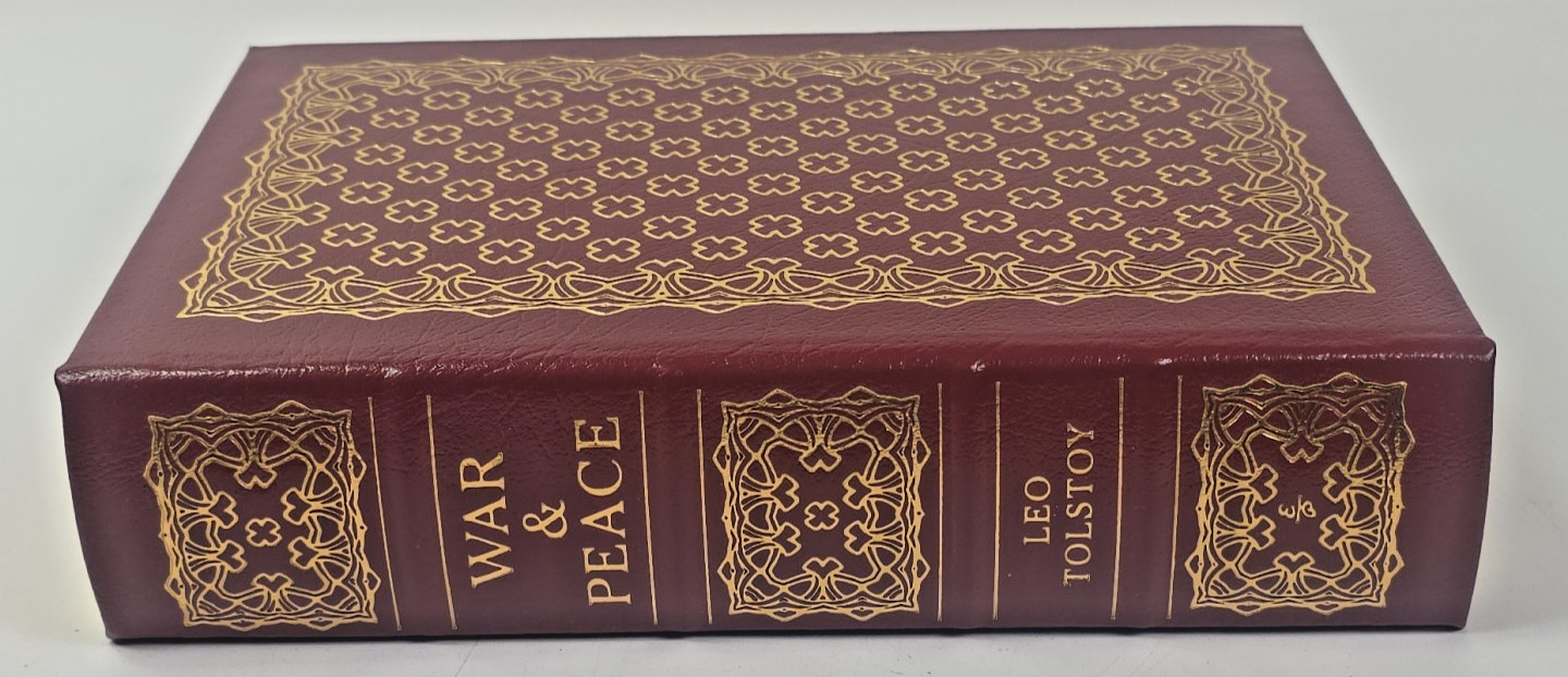 Lot of 2 Easton Press HC Books ~ War and Peace & Anna Karenina by: Leo Tolstoy