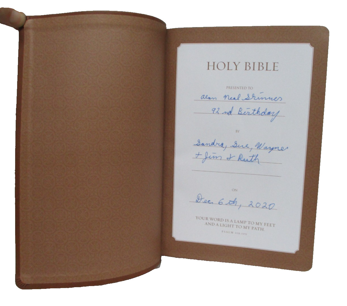 NKJV Super Giant Print Bible red letter brown leathersoft religion