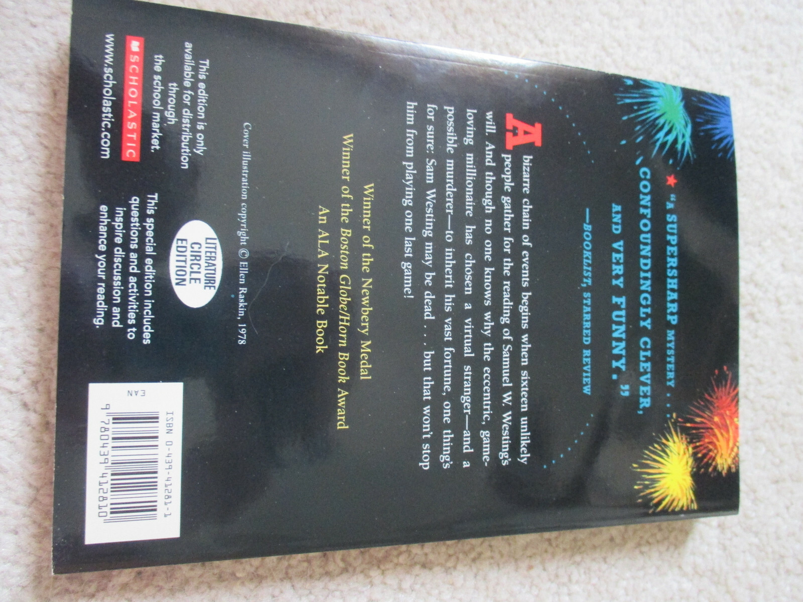 The Westing Game by Ellen Raskin (Trade Paperback)