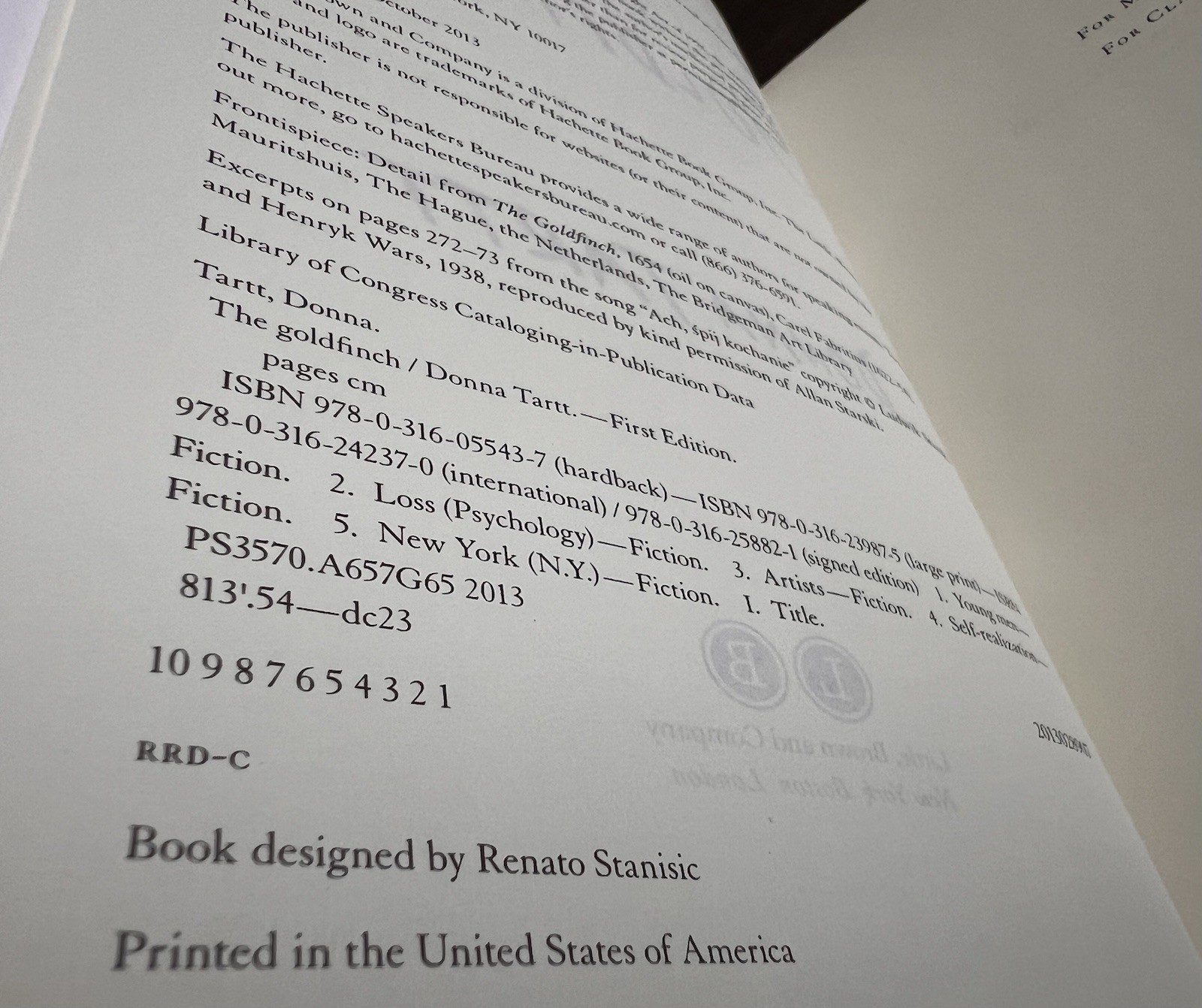 SIGNED EDITION Donna Tartt The Goldfinch 1st/1st As-New Pulitzer Prize