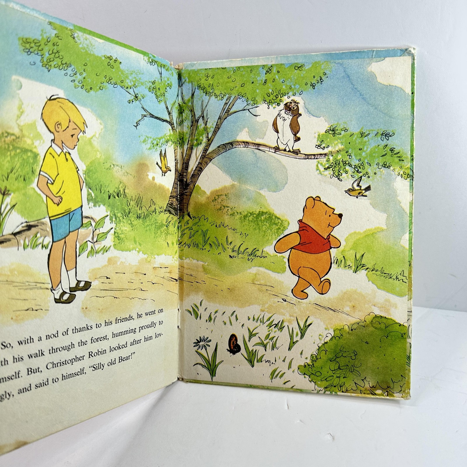 Vintage Whitman Big Tell-a-Tale Winnie-the-Pooh A A Milne 1965 HC Book Disney