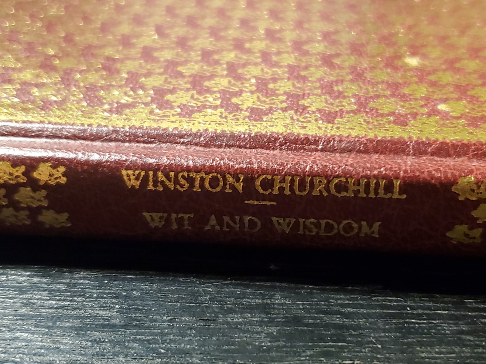 Winston Churchill: His Wit and Wisdom | Hyperion Press | Red Gold Hardcover Book