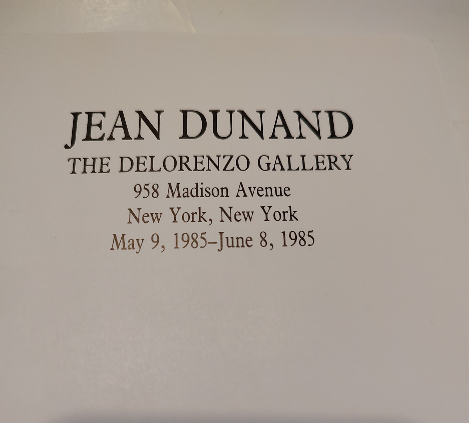 Jean Dunand By Anthony Delorenzo Gallery NYC 1985 Art Deco Book First Edition