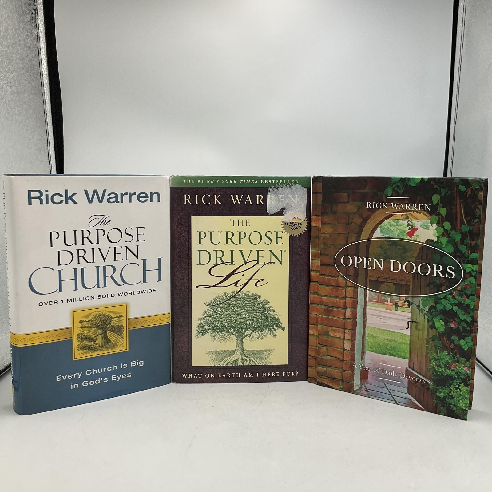 Rick Warren 3-Book Set The Purpose Driven Church, Life, Open Doors HC USA
