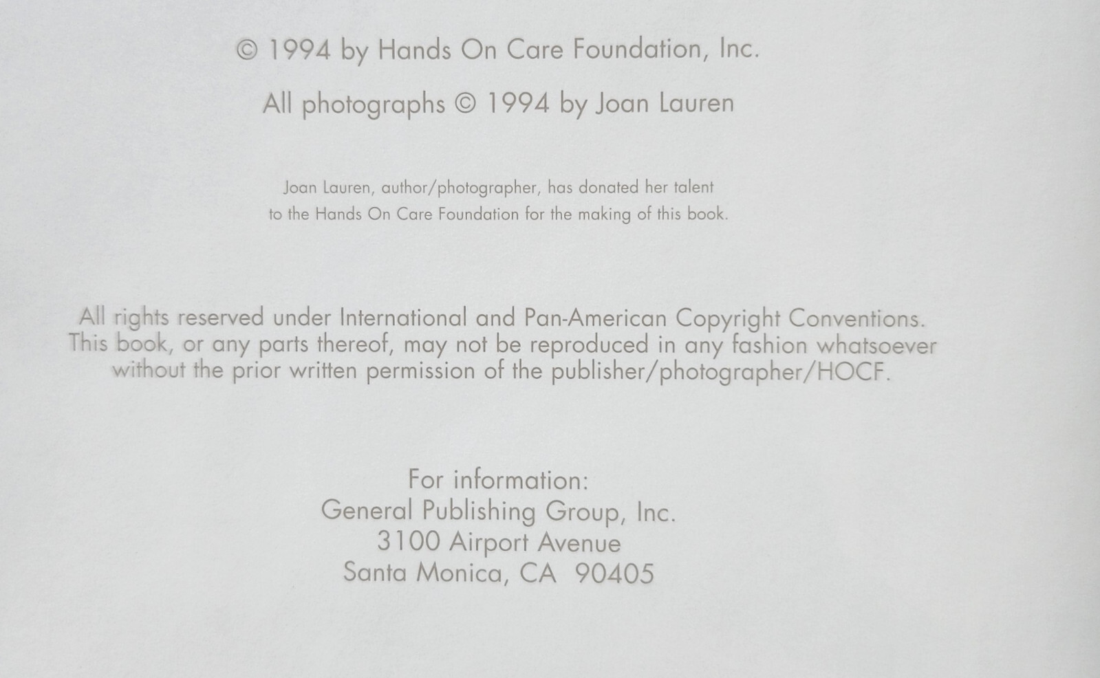 Portraits Of Life With Love By Joan Lauren 1994 Hardcover 264 Pages