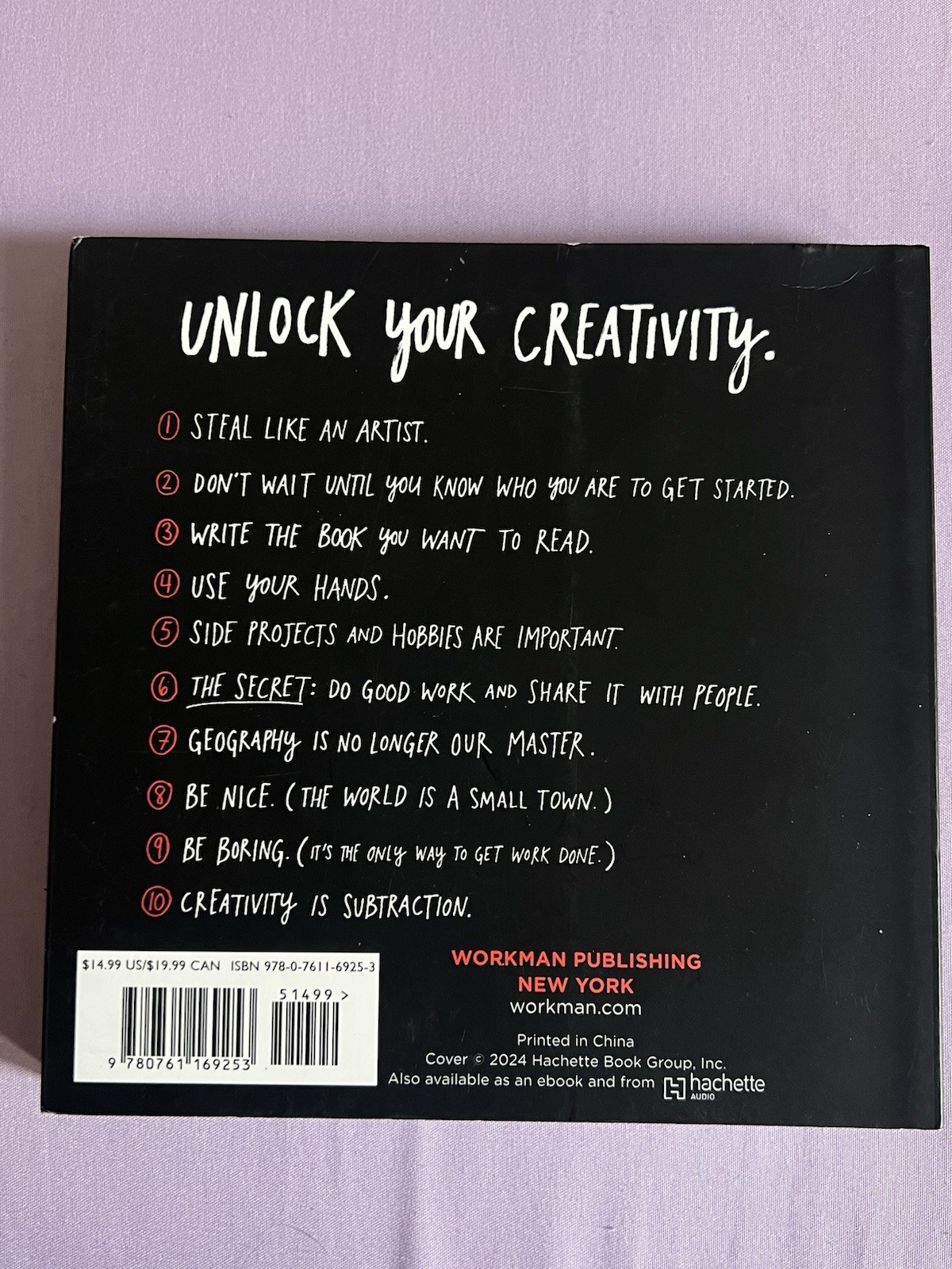 Austin Kleon Steal Like an Artist isbn:978-0-7611-6925-3