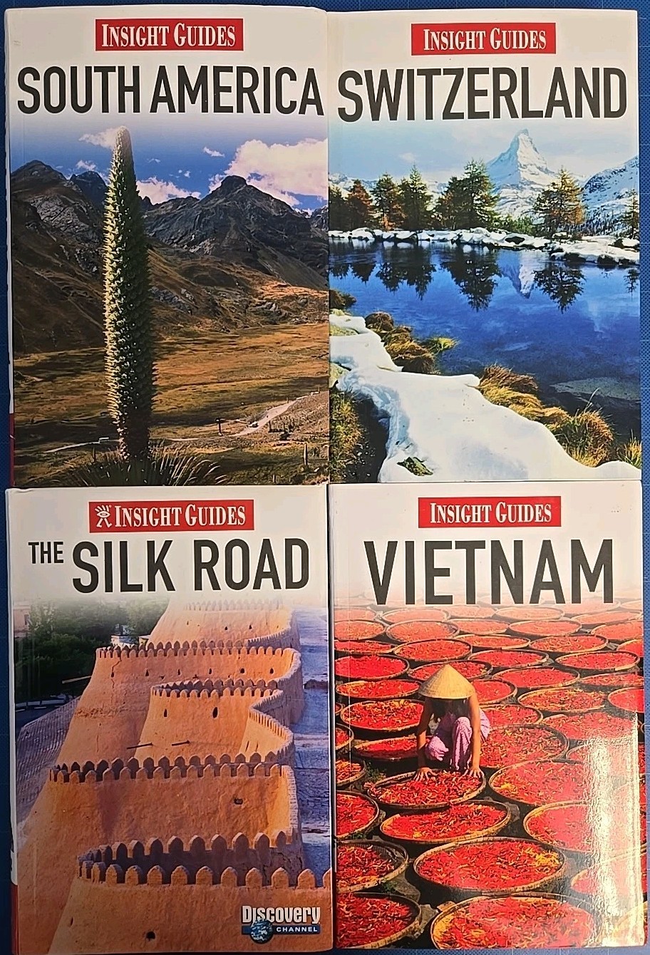 Insight Guides Travel Guidebooks 16 lot Vietnam Greece Israel Brazil Switzerland