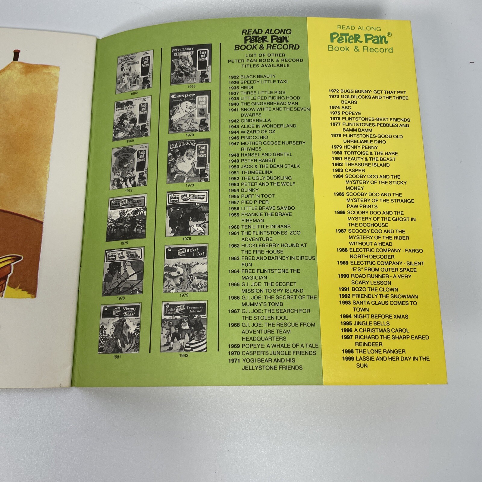 Vintage Lot (7) Book & Hear Record Books OZ, Yogi, Little Engine 45 RPM *READ*